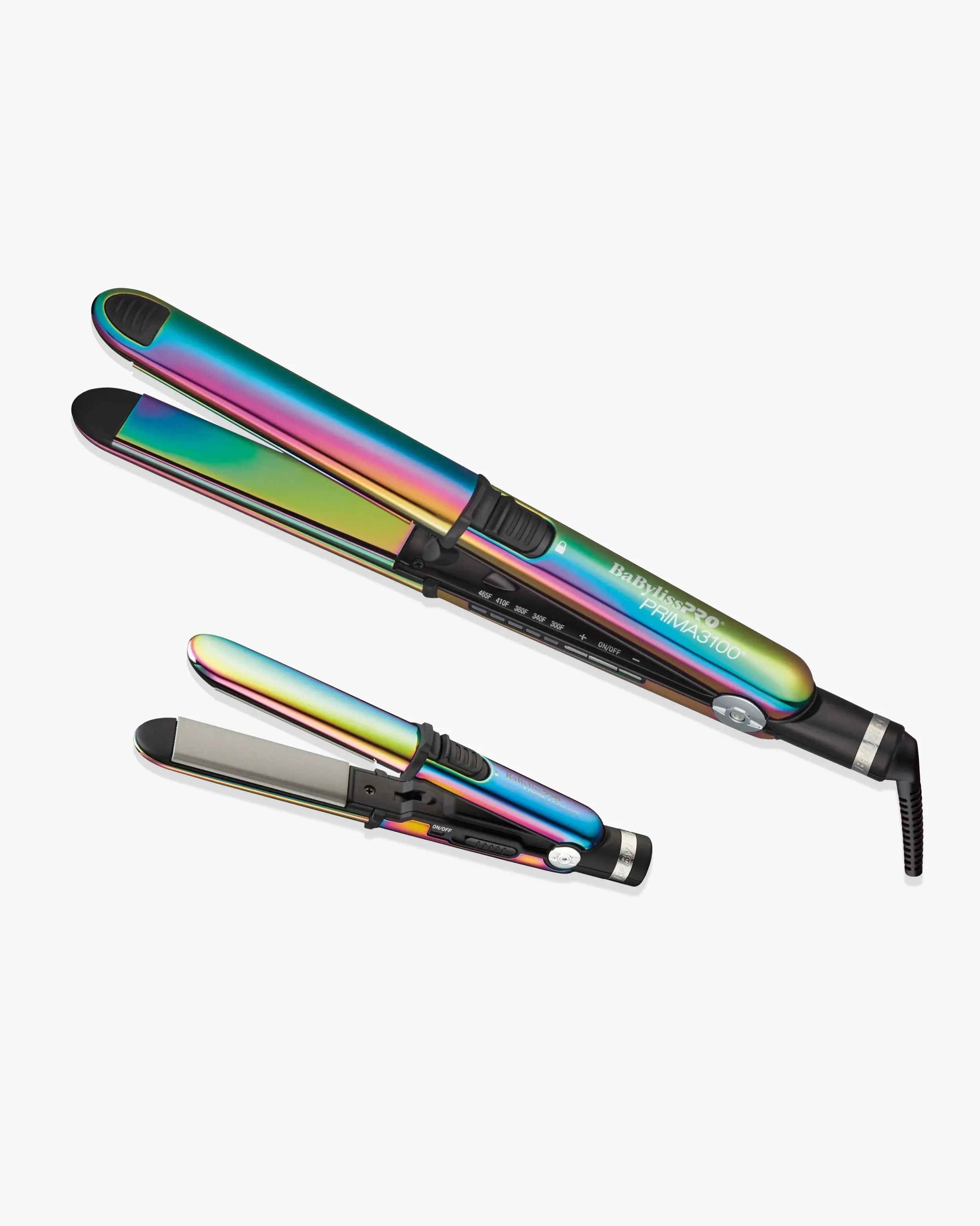 BaBylissPRO Nano Titanium Ltd Ed Iridescent 3/4" & 1" Prima Styling Iron Value Set