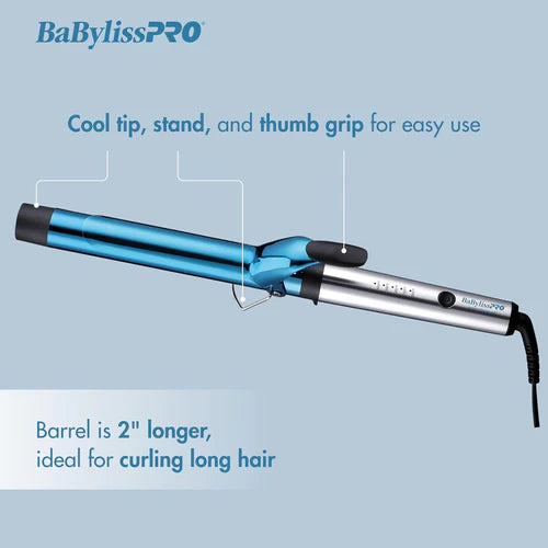 BaBylissPRO NANO TITANIUM 1¼” PRIMA3000 & 1¼" EXTENDED BARREL CURLING IRON SET