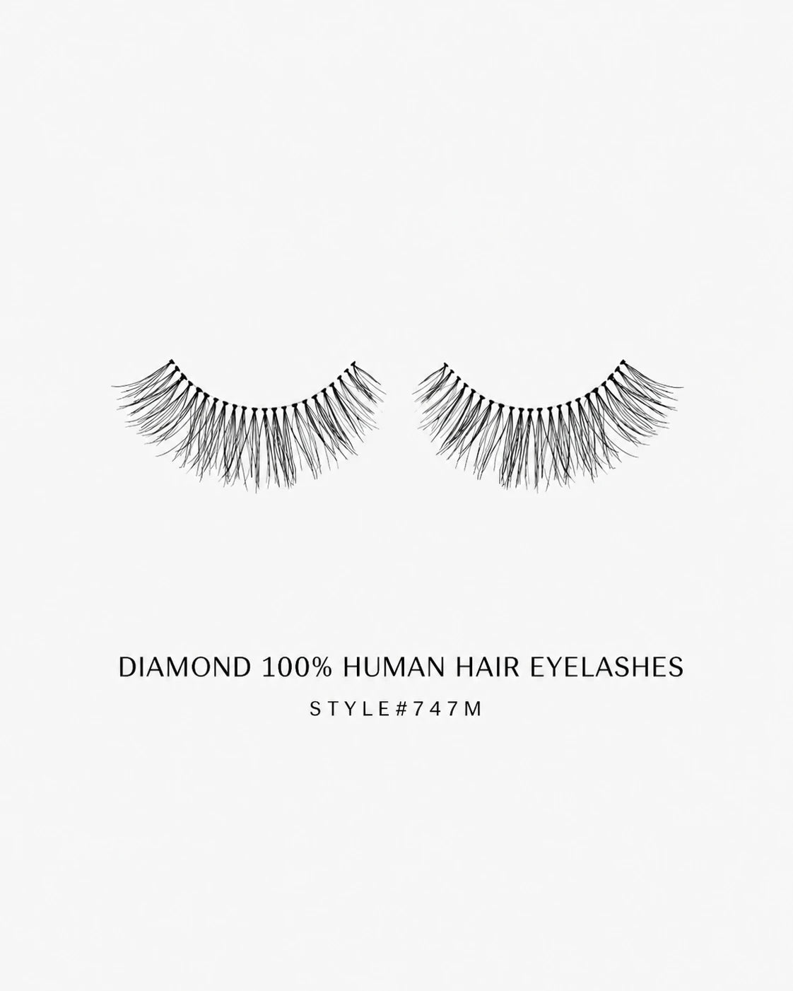 Human Hair Strip Eyelash Style 747M