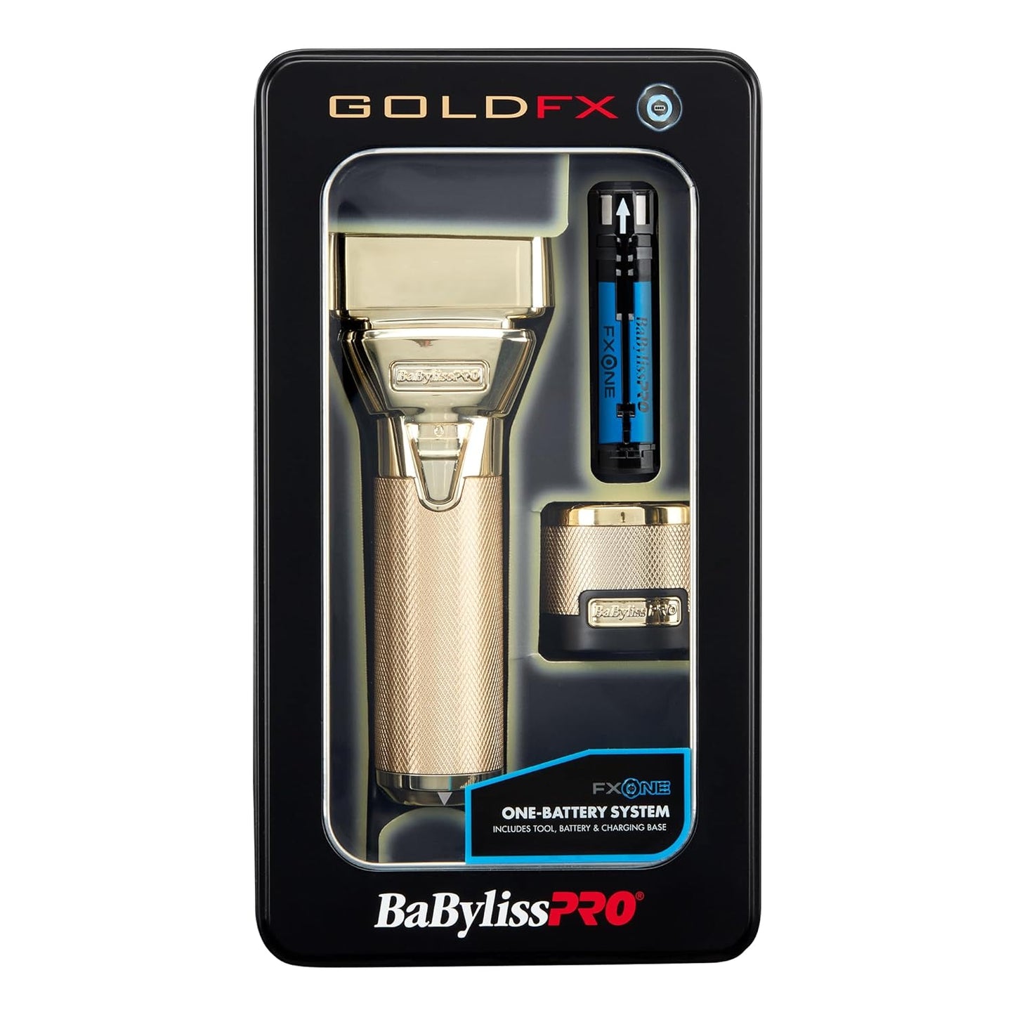 BABYLISSPRO FXONE GOLD/MATTE BLACK DOUBLE FOIL SHAVER
