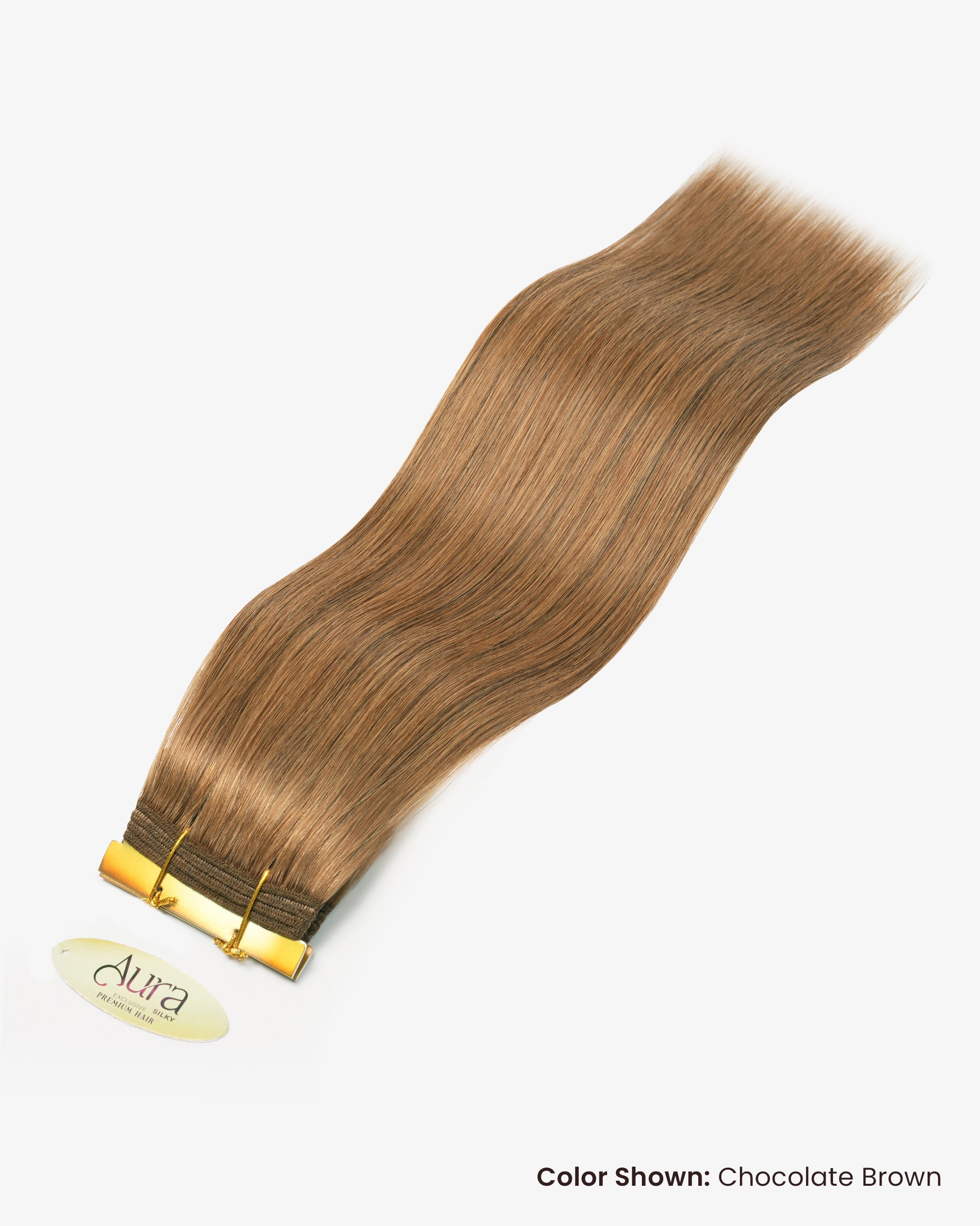 Aura Weft Hair Extensions Dark Brown #2