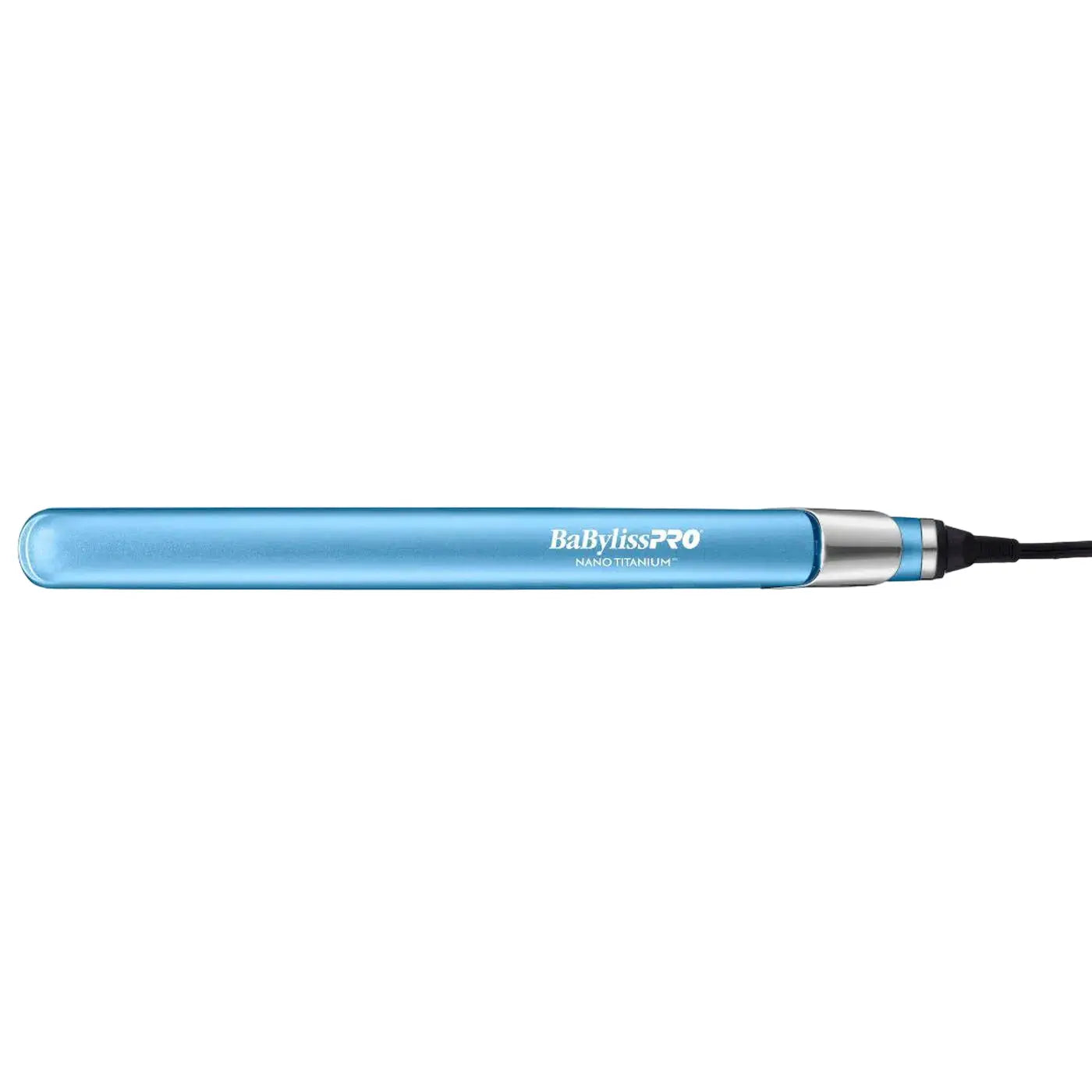 Blue hair straightener with 'BaBylissPRO' branding on a white background