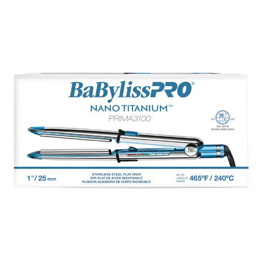 BaBylissPRO NANO TITANIUM PRIMA3100 1" IONIC FLAT IRON BaByliss Pro