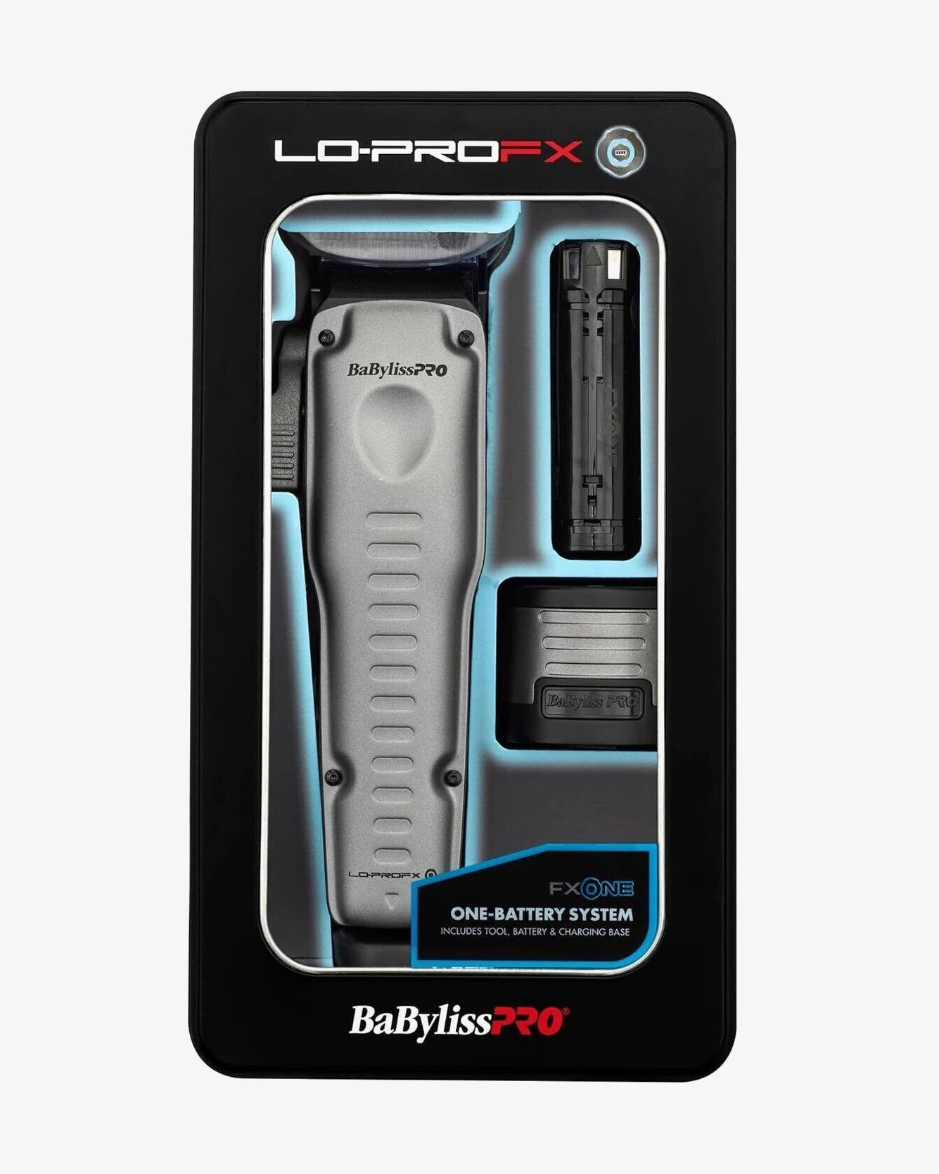 BaBylissPRO FXONE LO-PROFX Cordless Trimmer – Professional Low-Profile Trimmer with Interchangeable Battery
