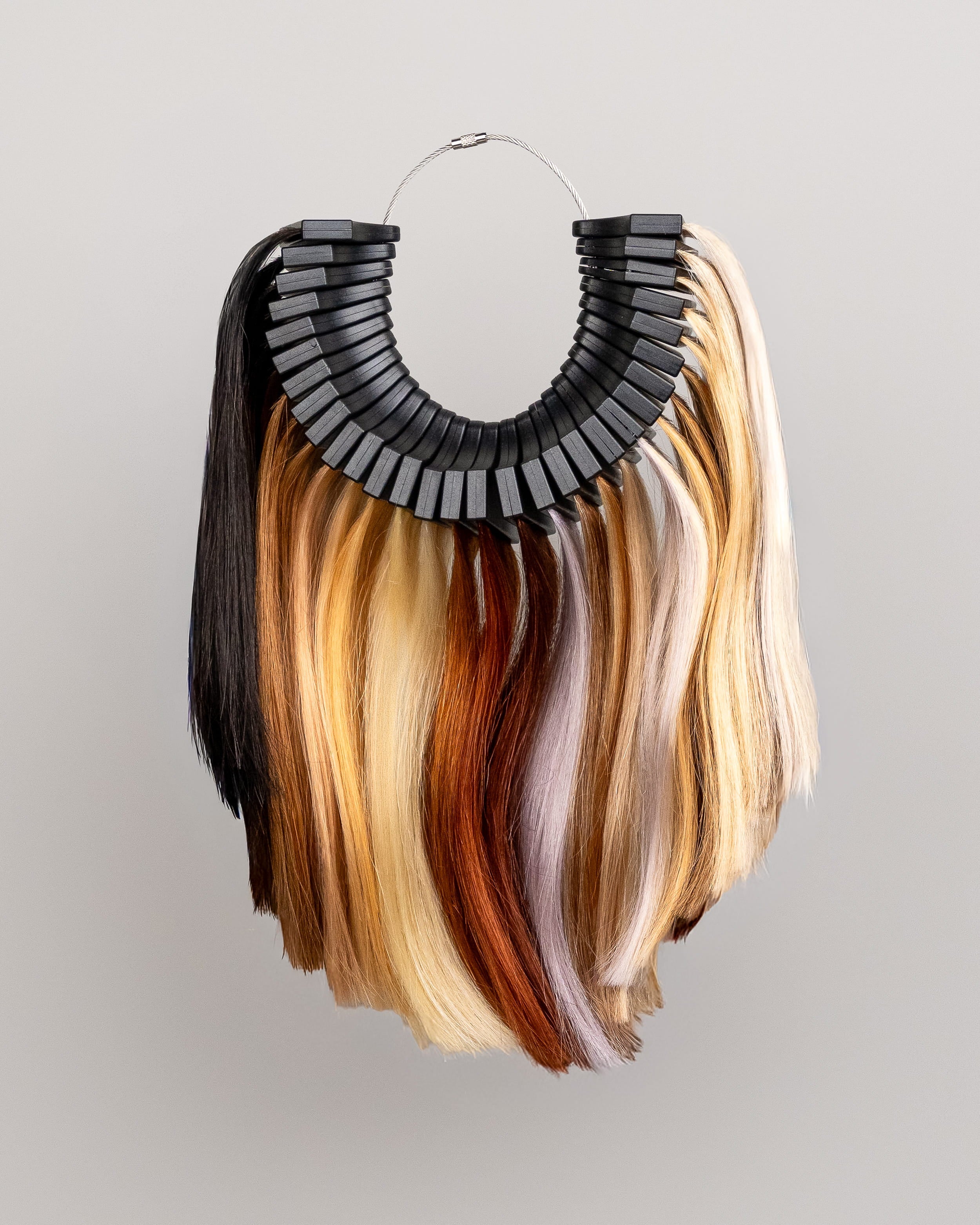 Diamond Human Hair Color Ring – 30 Shades Professional Color Matching Tool for Hair Extensions