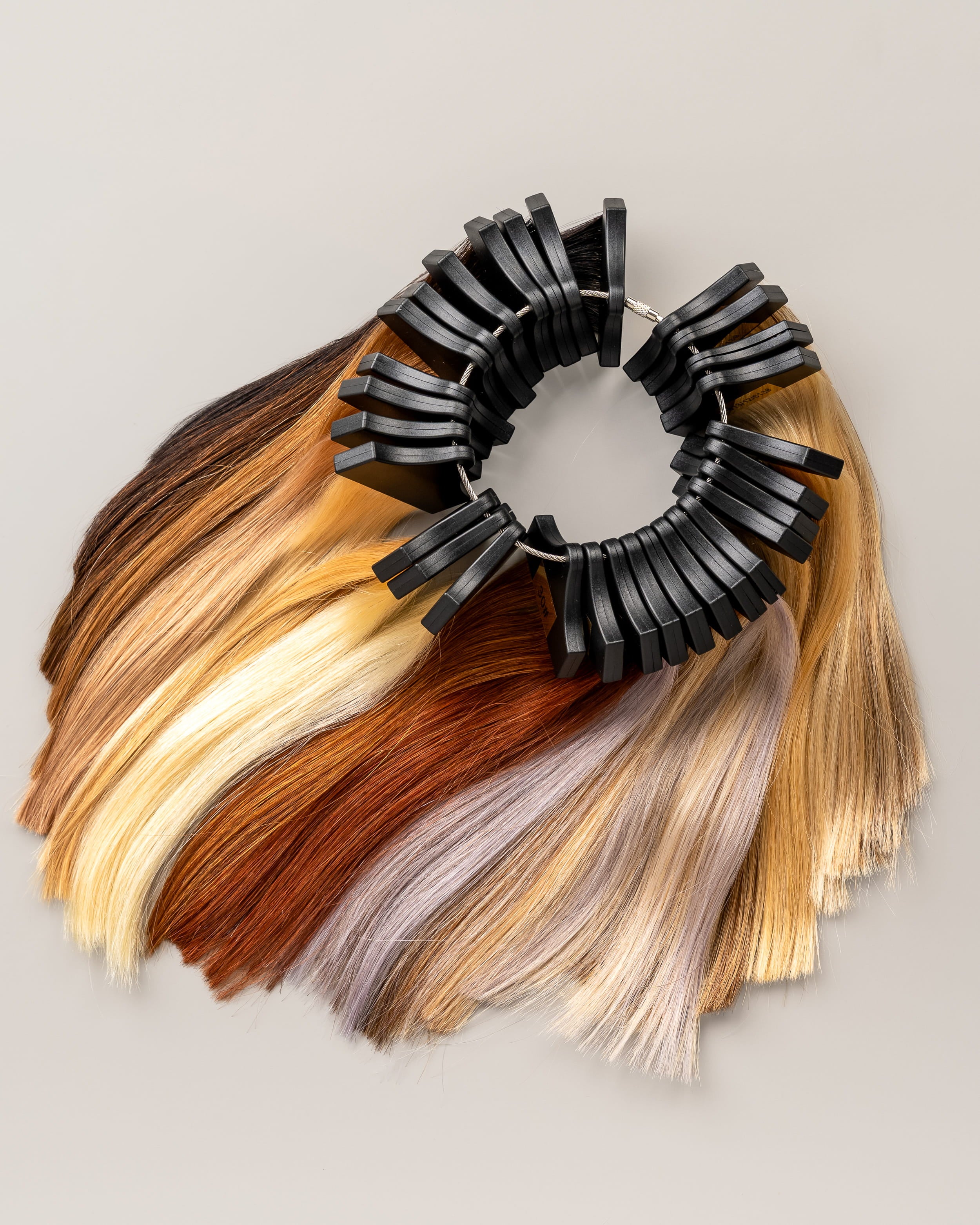 Diamond Human Hair Color Ring – 30 Shades Professional Color Matching Tool for Hair Extensions