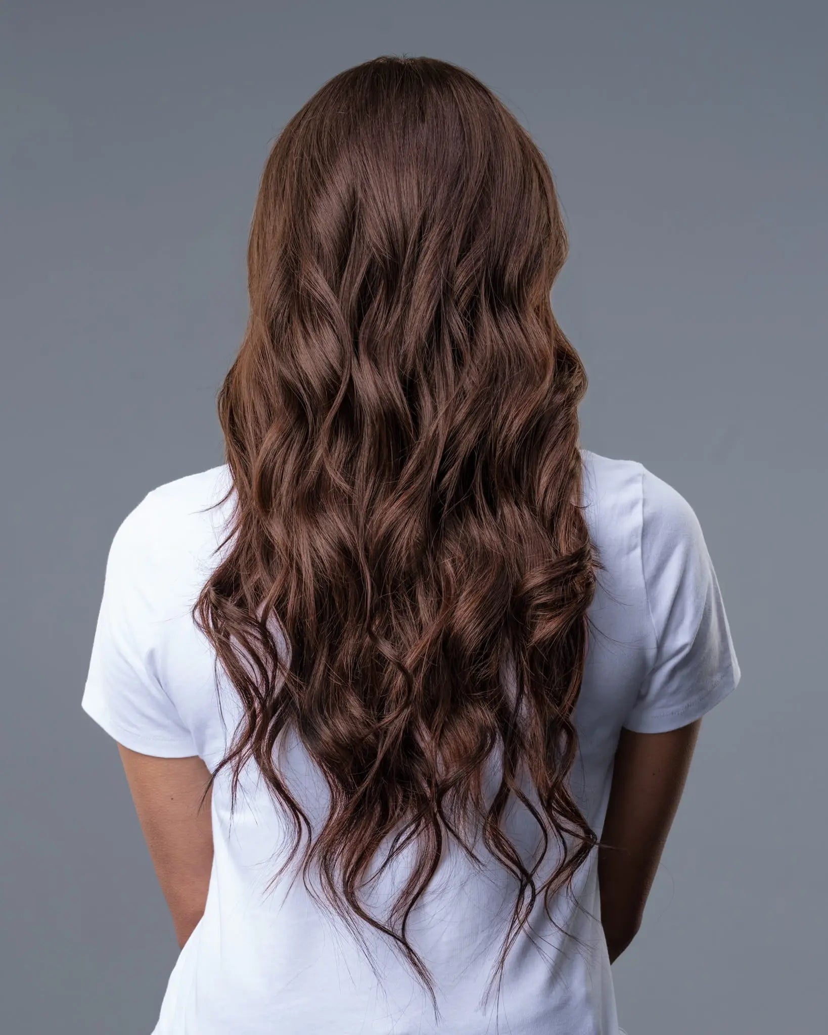 Clip-In Hair Extensions Medium Chestnut Brown #4