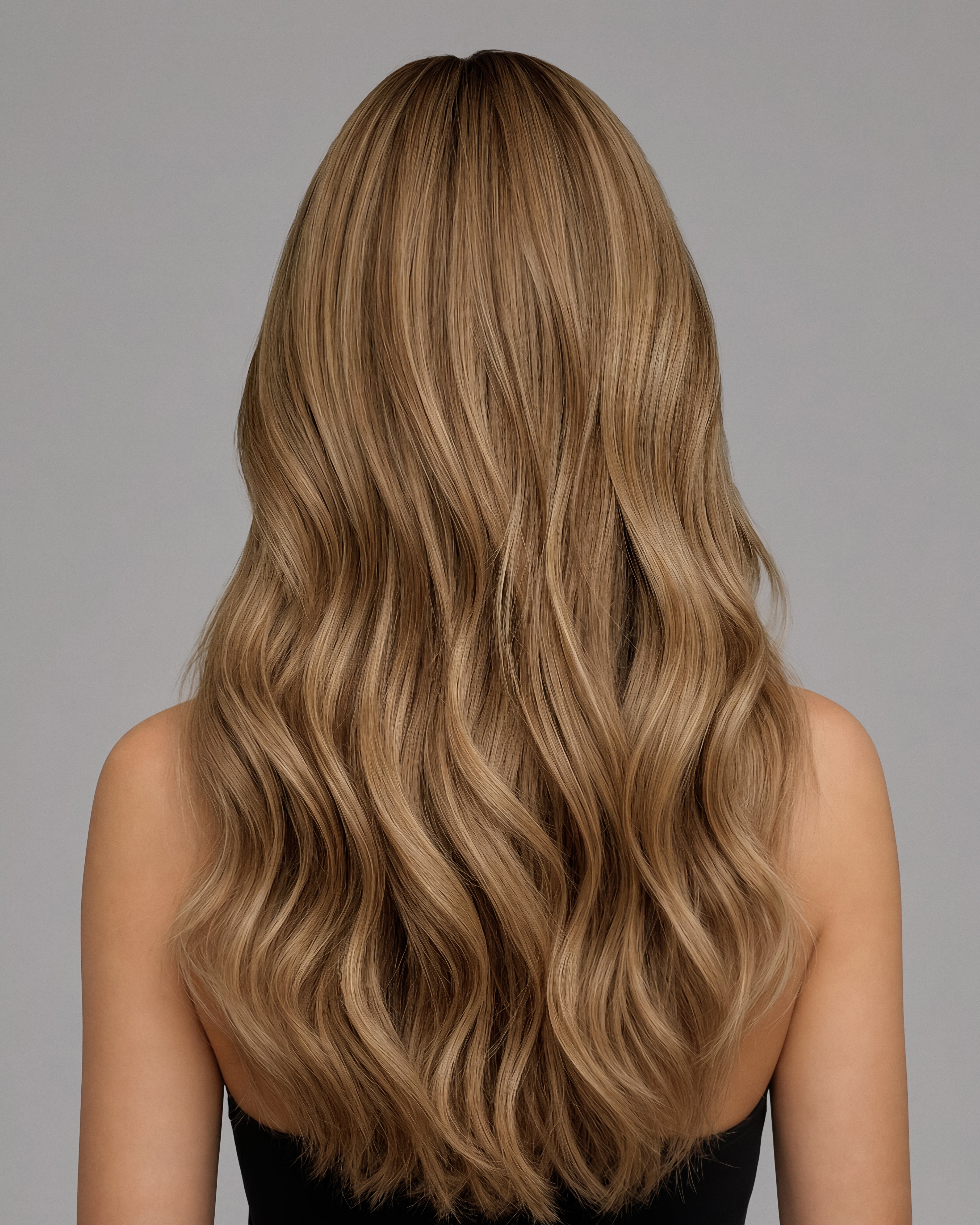 Diamond Weft Hair Extensions Medium Brown with Honey Blonde #4/27