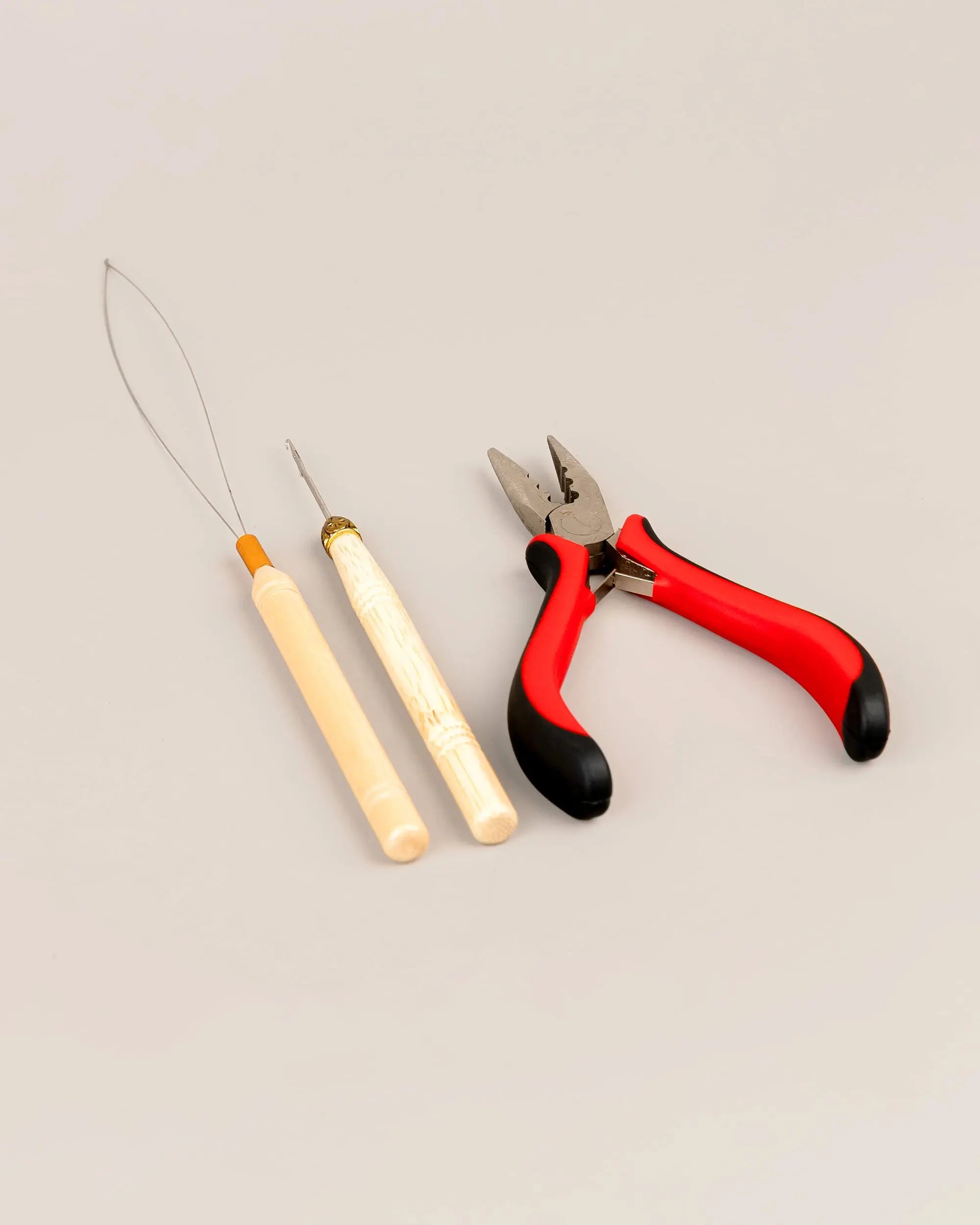 Hair Plier/Pulling Hook/Loop Needle Thread Kit - Morado Hair