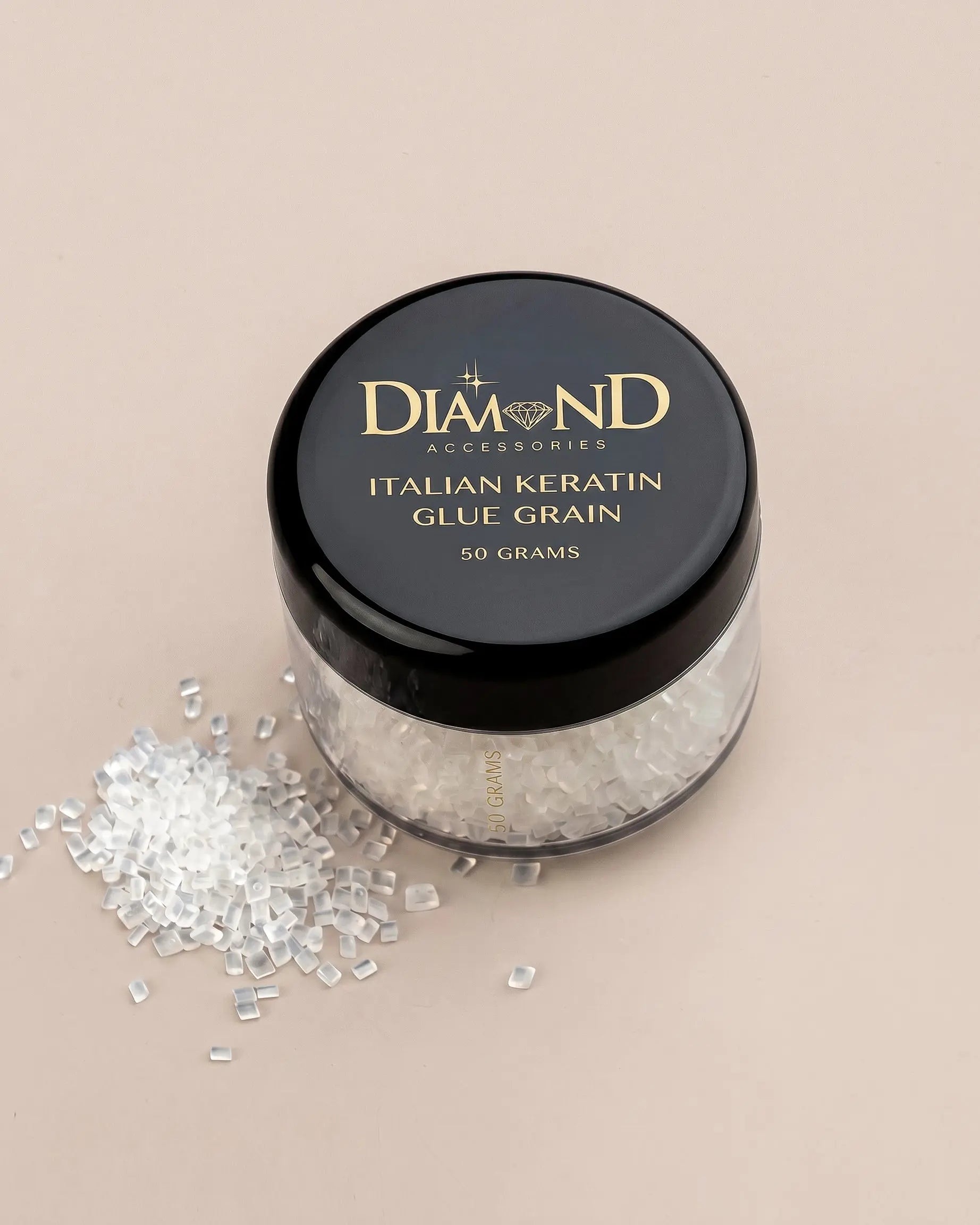Diamond Italian Keratin Glue 50g – Strong Hold, Heat Activated, Clear Bond for Hair Extensions