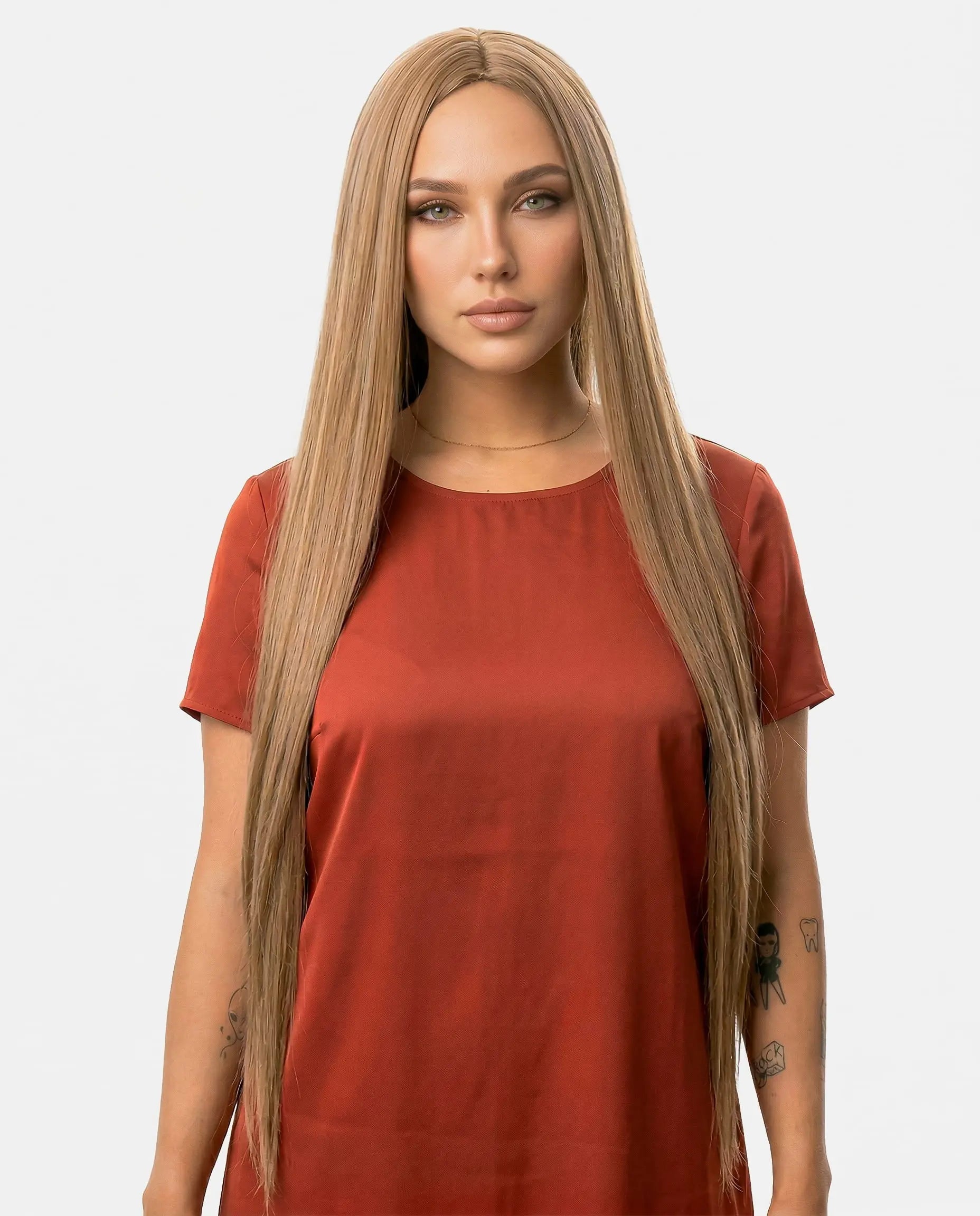Premium Synthetic Full Wig with Skin Mary 34"