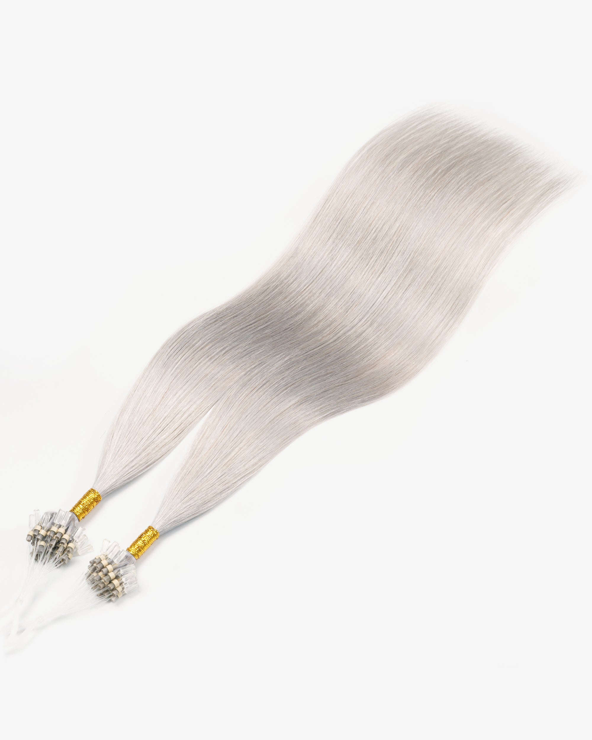 Micro Loop Hair Extensions Cool Silver Gray #IG