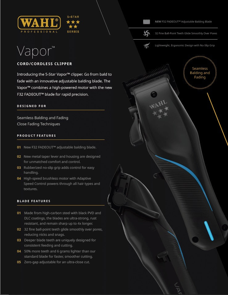 WAHL PRO VAPOR CLIPPER (NEW)