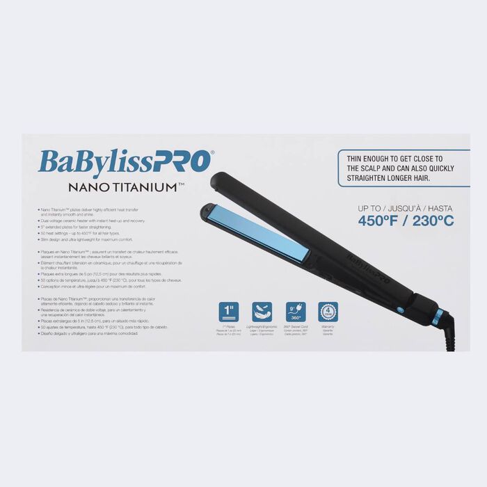 BABYLISSPRO NANO TITANIUM 1" ULTRA-THIN STRAIGHTENER