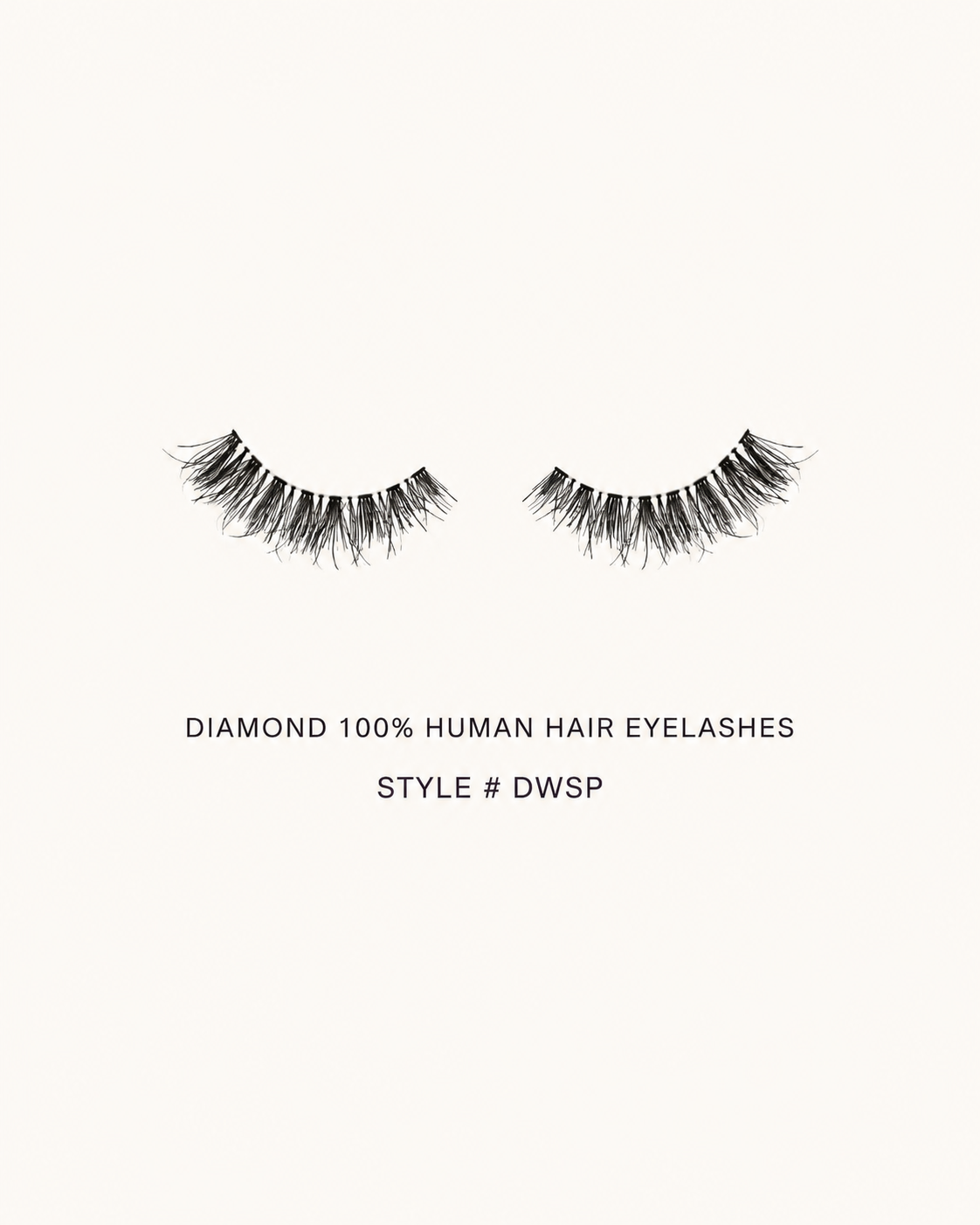 Diamond 100% Human Hair Eyelashes Style #D.WISPY – Handmade, Natural Look, Soft Bands, Reusable Lashes