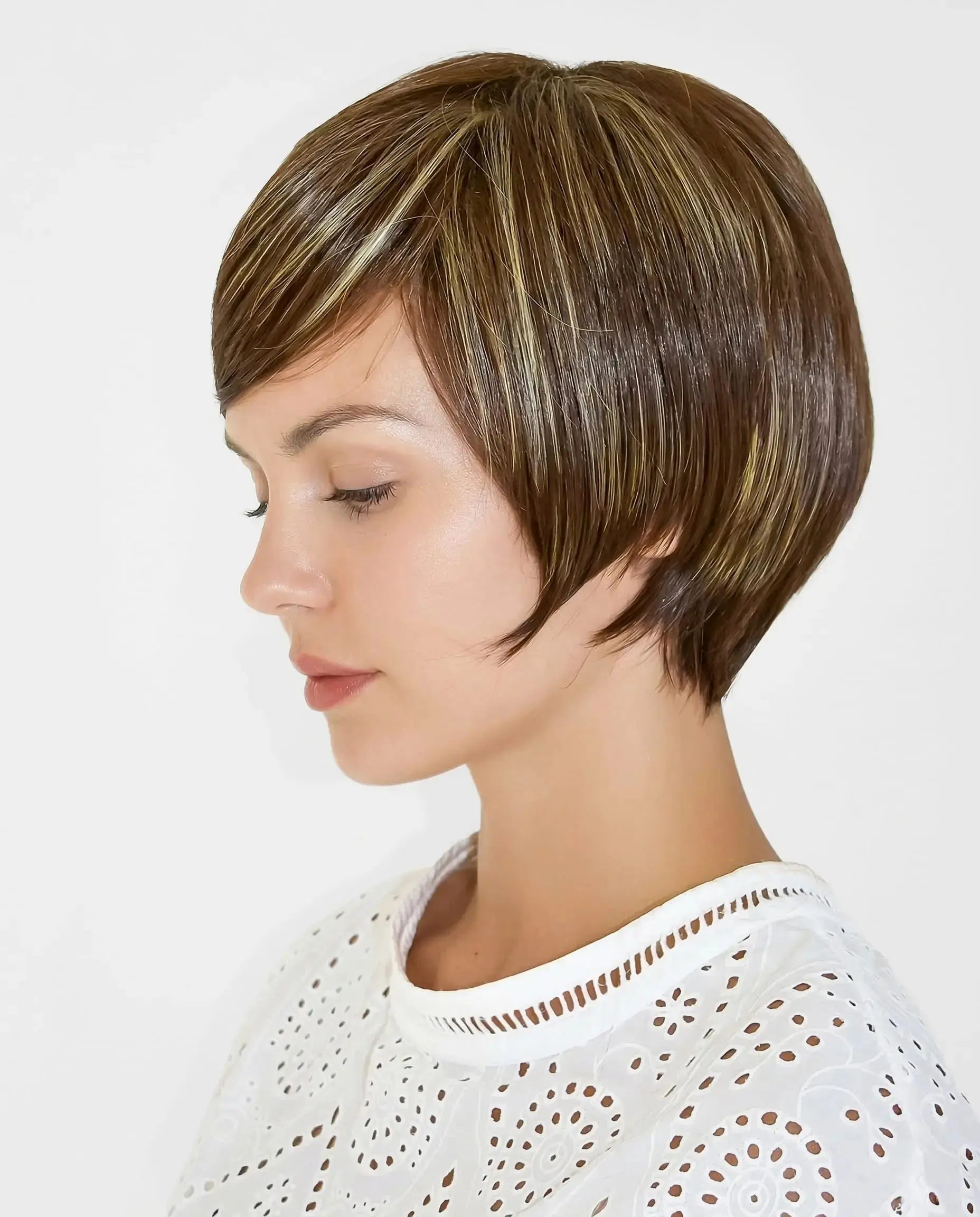 Premium Synthetic Full Wig With Skin Lynn 10"