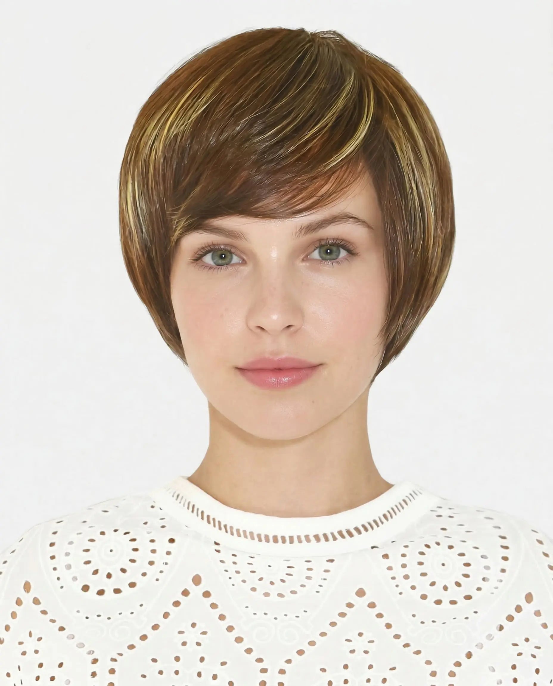 Premium Synthetic Full Wig With Skin Lynn 10"