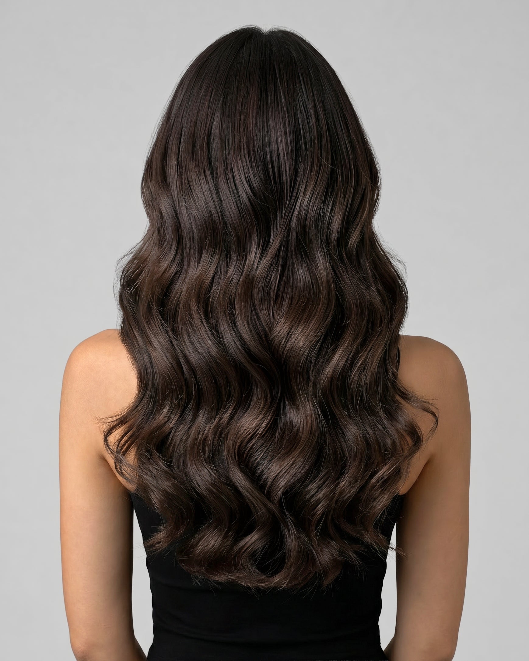 remy human hair extensions dark brown