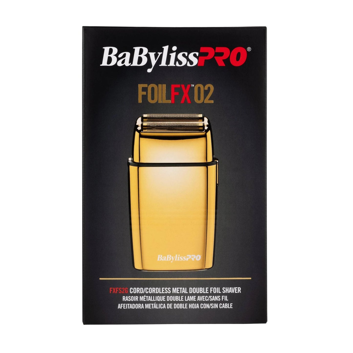 BABYLISSPRO FX02 GOLD/SILVER DOUBLE FOIL CORDLESS SHAVER