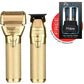 BaBylissPRO FXONE GoldFX TRIMMER & DOUBLE FOIL SHAVER PREPACK (Bonus! Free Dual Charger) BaBylissPRO