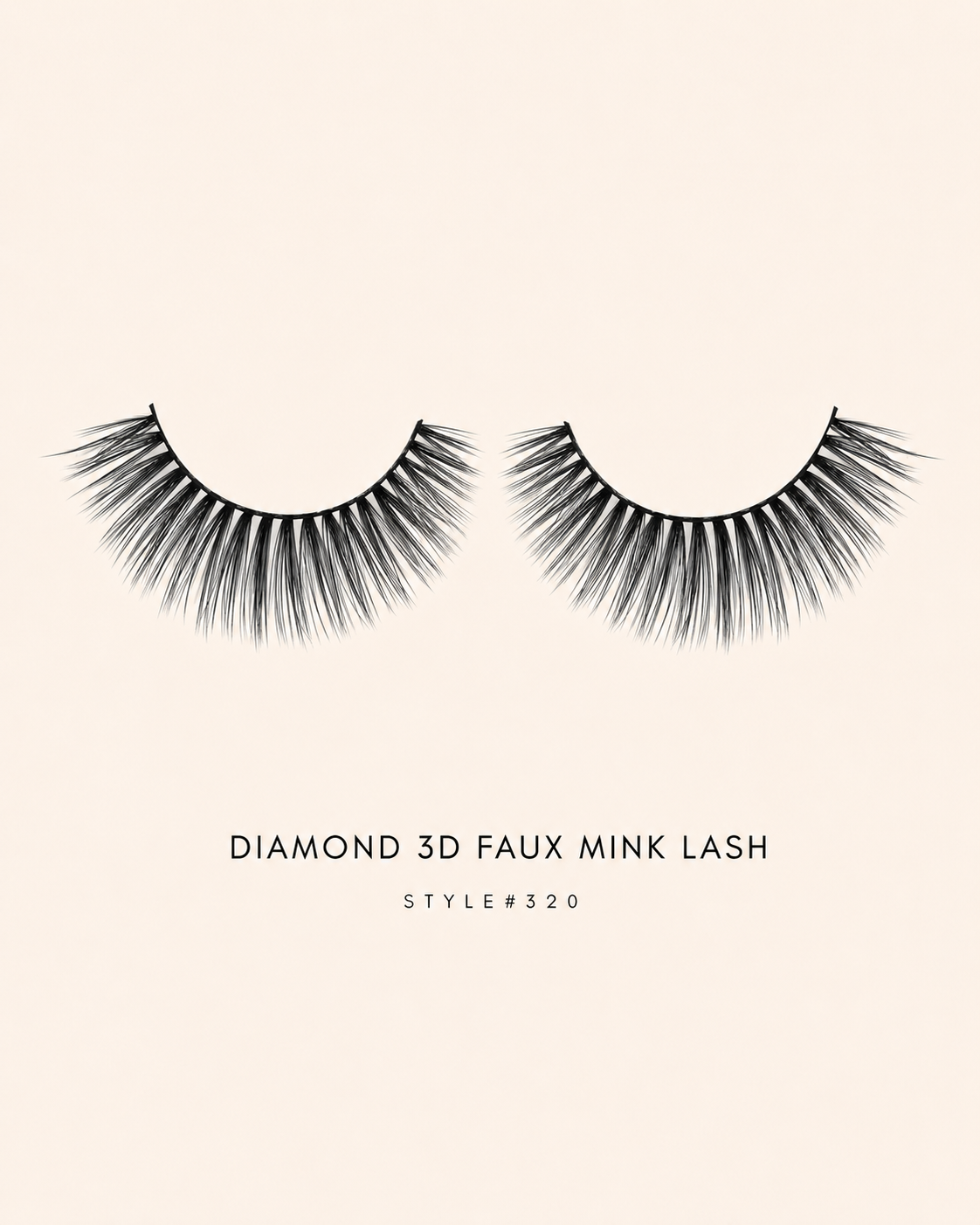 Diamond 3D Faux Mink Lashes Style #320 – Voluminous, Multi-Layered, Reusable, Dramatic Full Glam