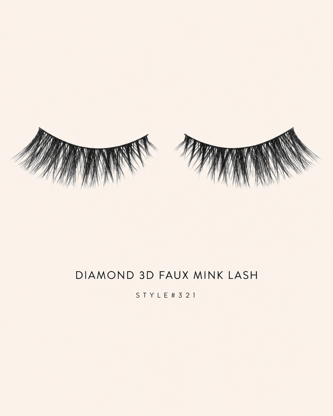Diamond 3D Faux Mink Lashes Style #321 – Voluminous, Multi-Layered, Reusable, Dramatic Full Glam