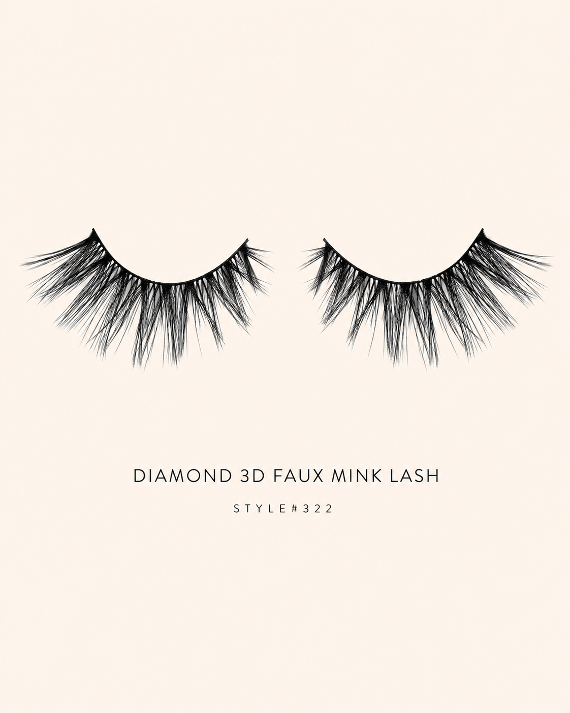 Diamond 3D Faux Mink Lashes Style #322 – Voluminous, Multi-Layered, Reusable, Dramatic Full Glam