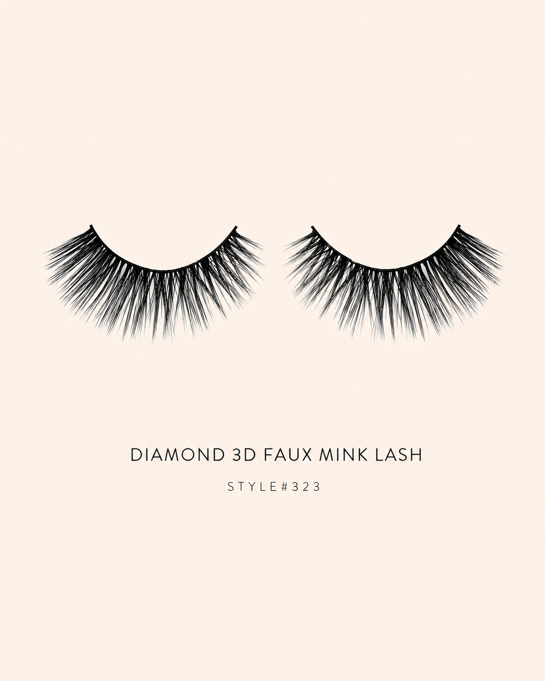 Diamond 3D Faux Mink Lashes Style #323 – Voluminous, Multi-Layered, Reusable, Dramatic Full Glam
