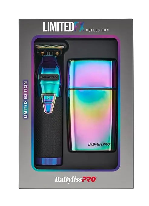 BaBylissPRO LIMITEDFX IRIDESCENT TRIMMER & DOUBLE FOIL SHAVER COMBO BaBylissPRO