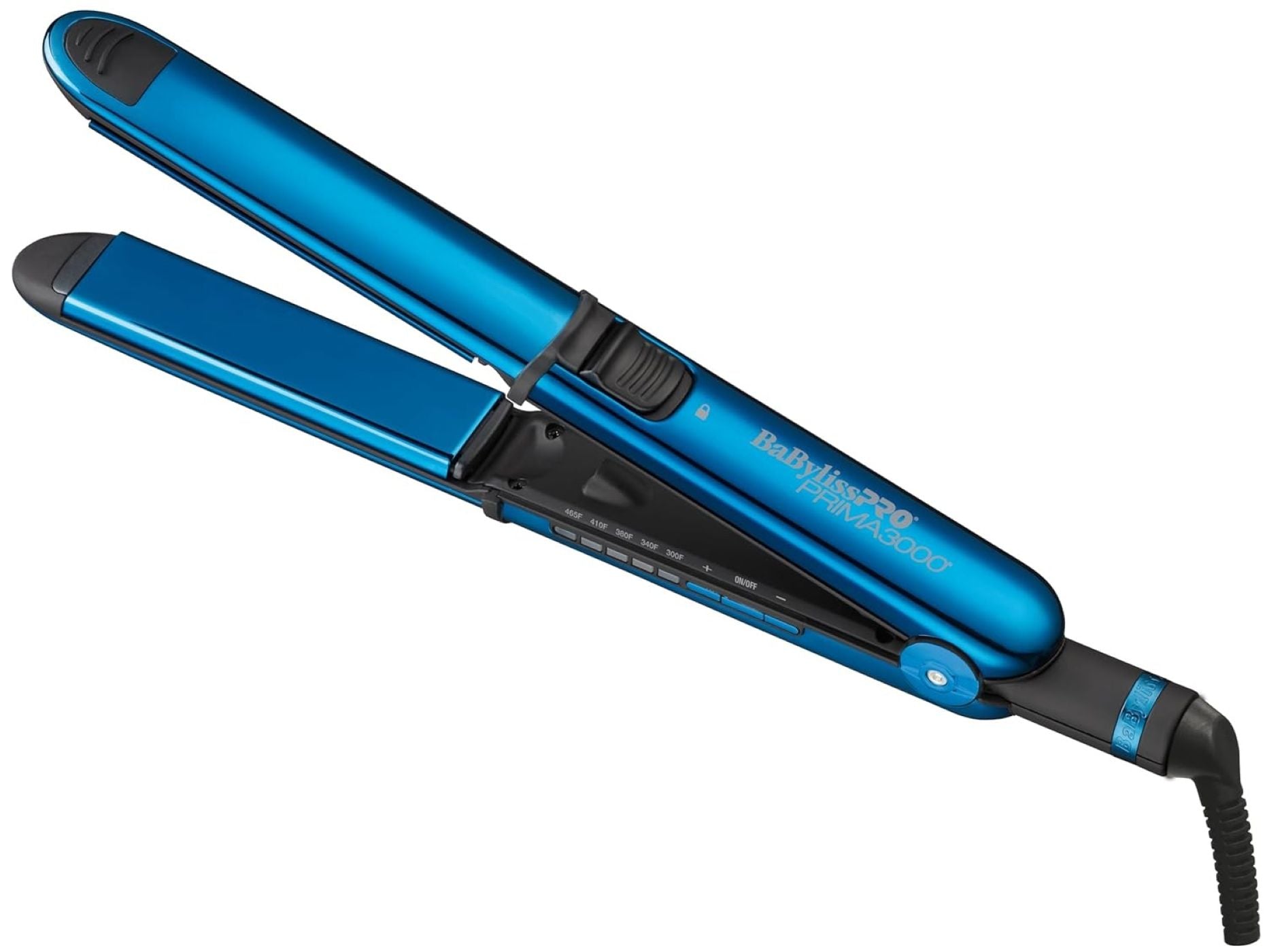BaBylissPRO NANO TITANIUM LIMITED EDITION BLACK AND BLUE PRIMA3000 1¼" IONIC STYLING IRON BaBylissPRO