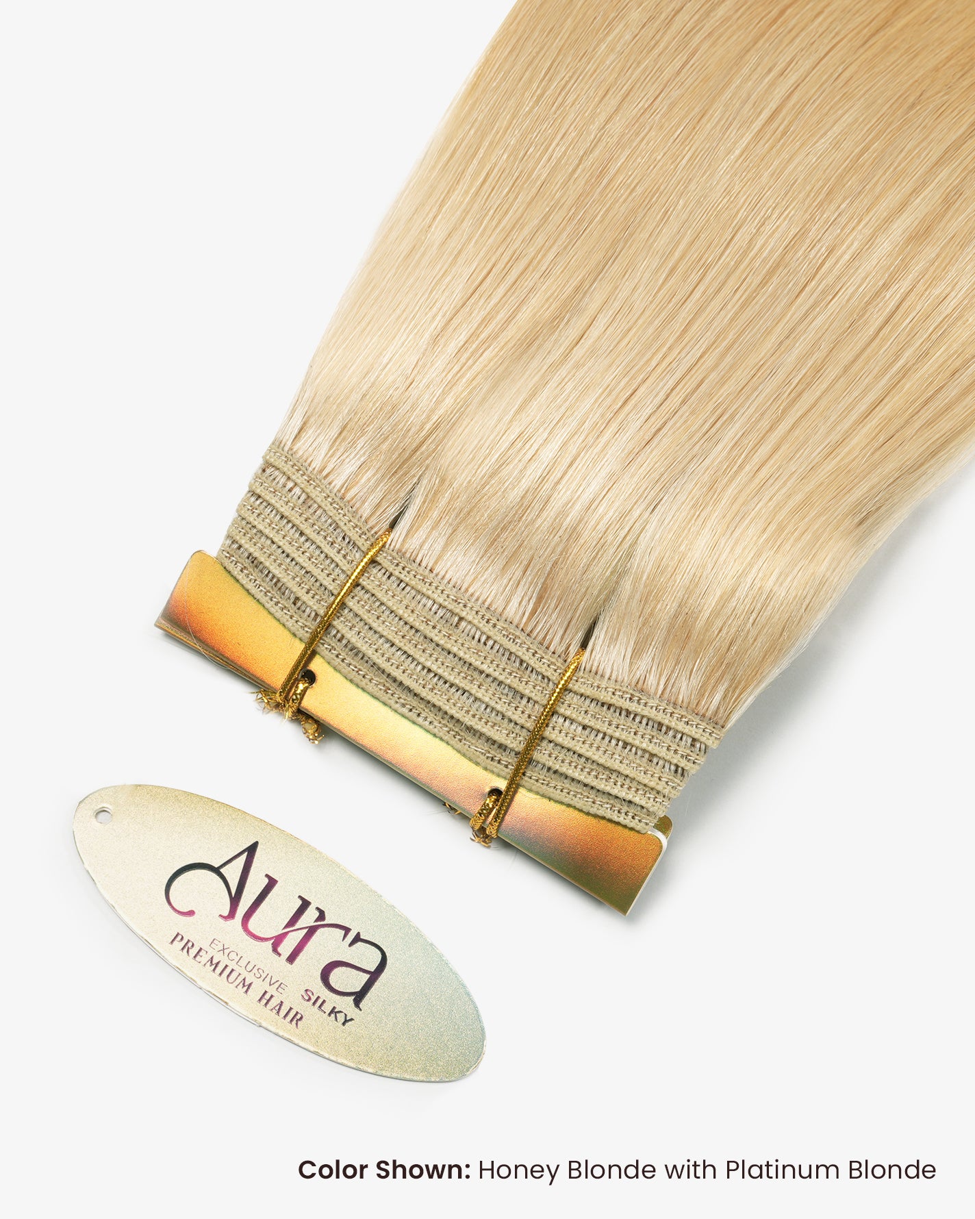 Aura Weft Hair Extensions Platinum Blonde #613