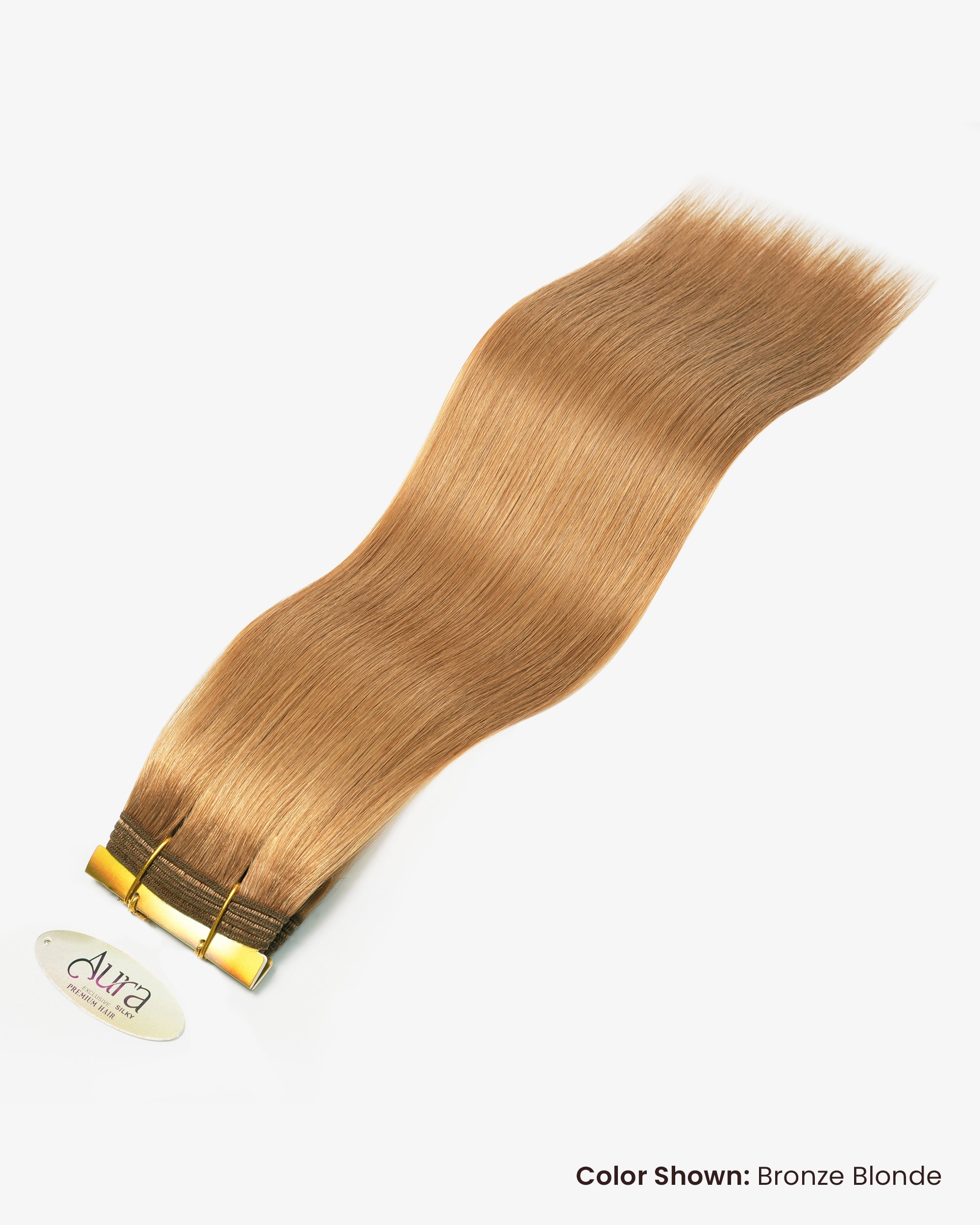 Aura Weft Hair Extensions Bronze Blonde with Platinum Blonde #6/613