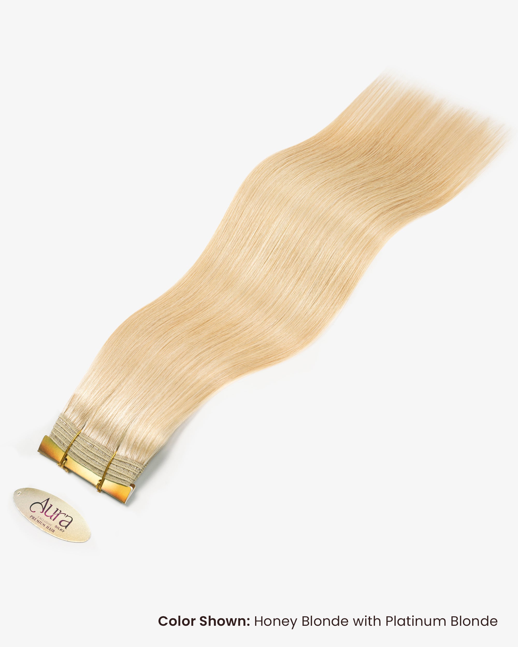 Aura Weft Hair Extensions Platinum Blonde #613