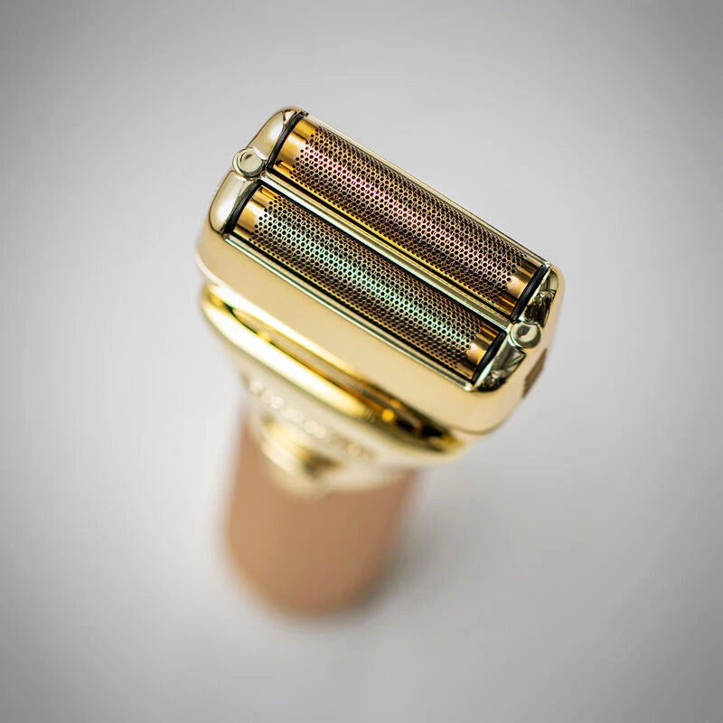 BaBylissPRO FXONE GOLDFX Double Foil Cordless Shaver – Professional Finishing Shaver with Interchangeable Battery