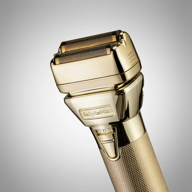 BaBylissPRO FXONE GOLDFX Double Foil Cordless Shaver – Professional Finishing Shaver with Interchangeable Battery