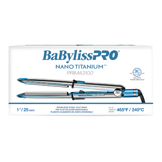 BABYLISSPRO NANO TITANIUM PRIMA3100 1" IONIC FLAT IRON