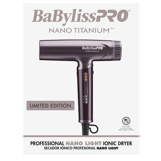 BABYLISSPRO NANO TITANIUM LTD ED NIGHTFALL COLLECTION LIGHT IONIC HIGH-SPEED DRYER