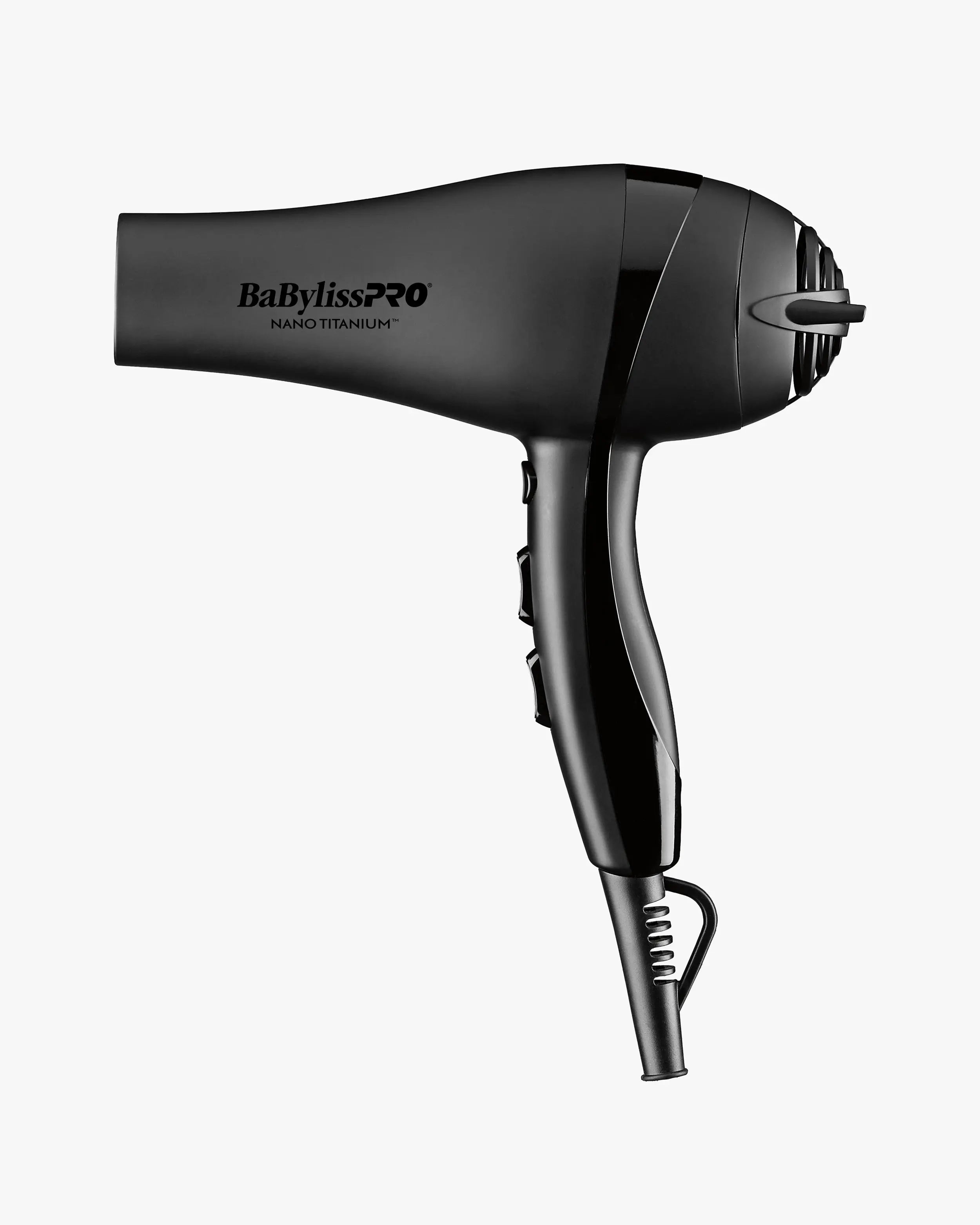 BaBylissPRO Nano Titanium Professional Ionic Dryer Matte Black – 2000W High-Power Hair Dryer