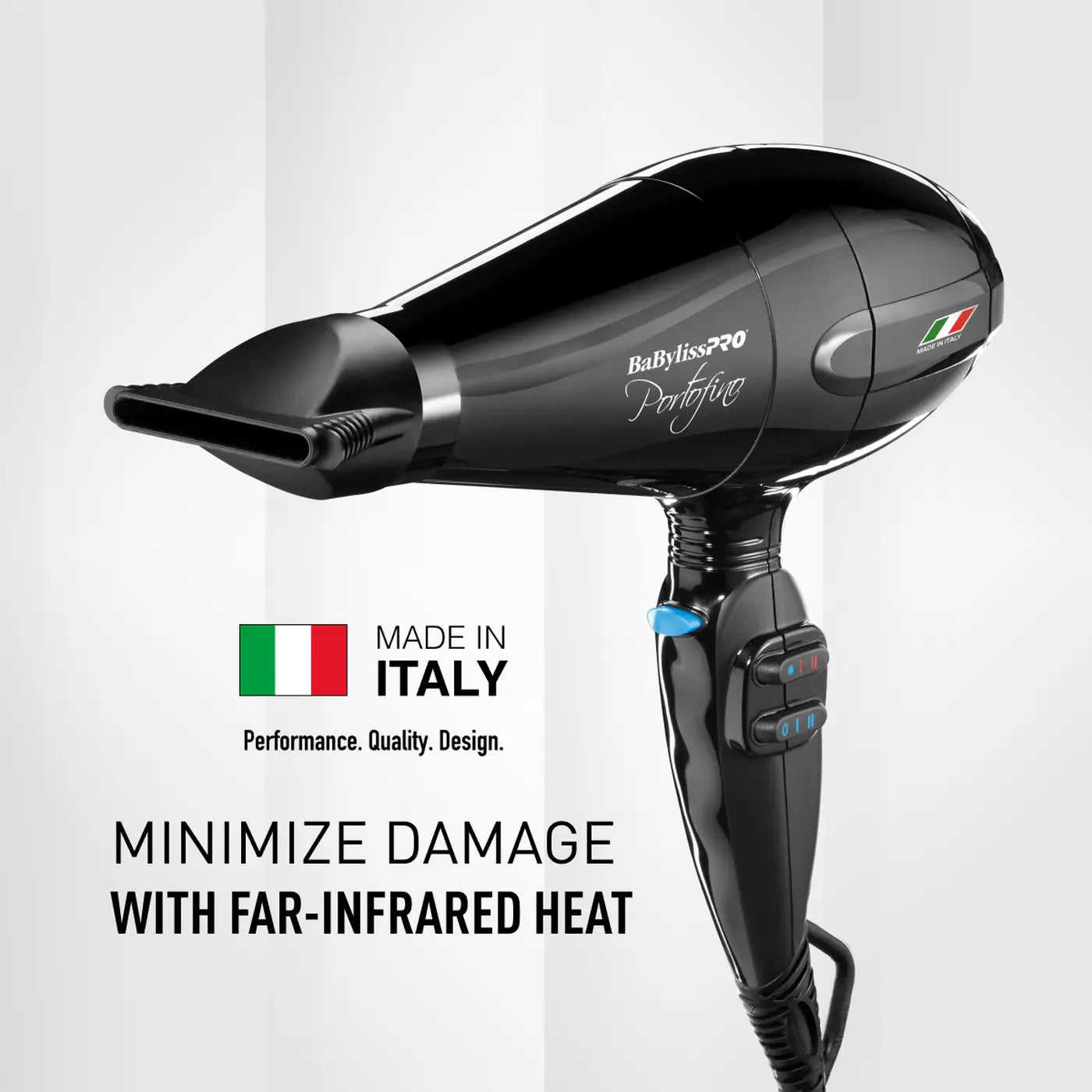BABYLISSPRO NANO TITANIUM ITALIAN PORTOFINO HAIR DRYER - PROFESSIONAL 2000 WATT BLOW DRYER BaBylissPRO
