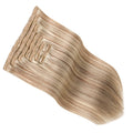 CLIP-IN EXTENSIONS 7PCS FULL COLOR#F4.613-Medium Brown with Platinum Blonde-Morado Hair