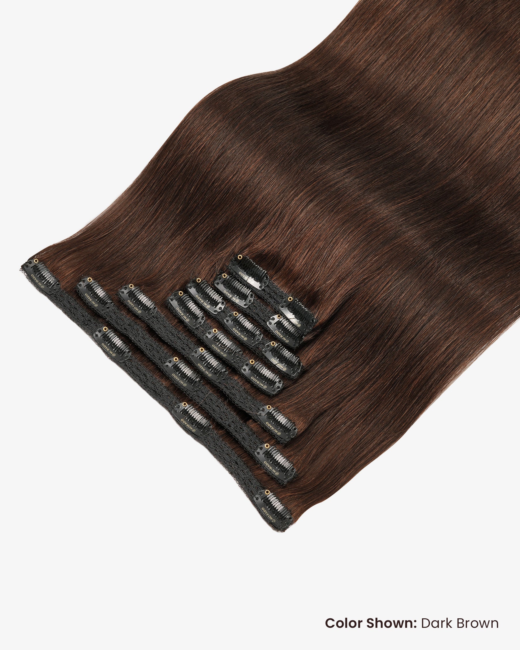 Clip-In Hair Extensions Medium Chestnut Brown #4