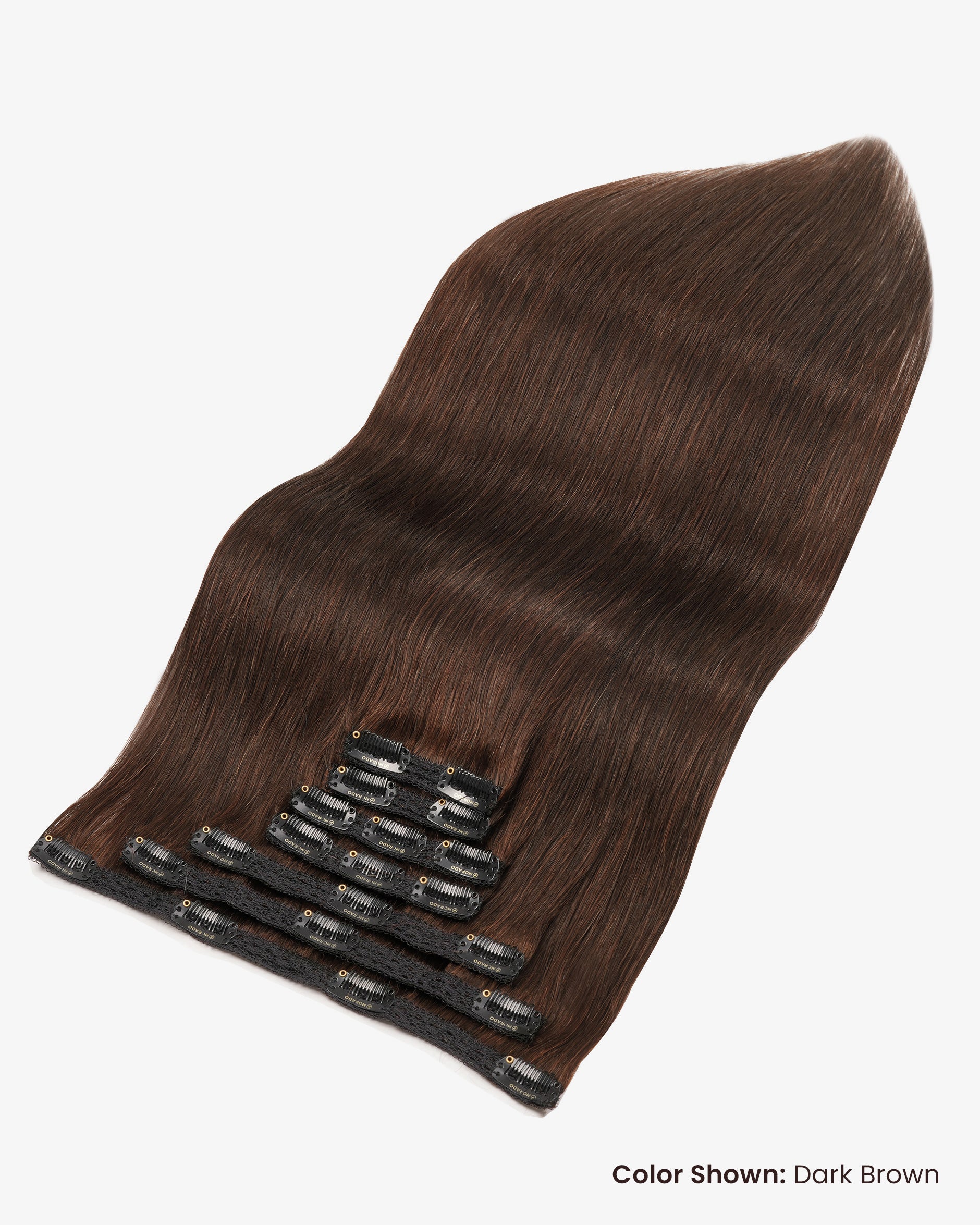 Clip-In Hair Extensions Medium Chestnut Brown #4