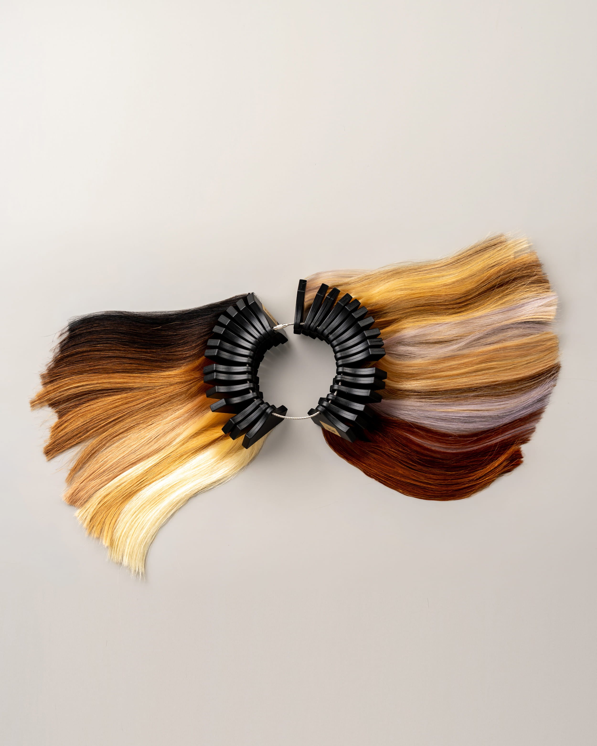Diamond Human Hair Color Ring – 30 Shades Professional Color Matching Tool for Hair Extensions