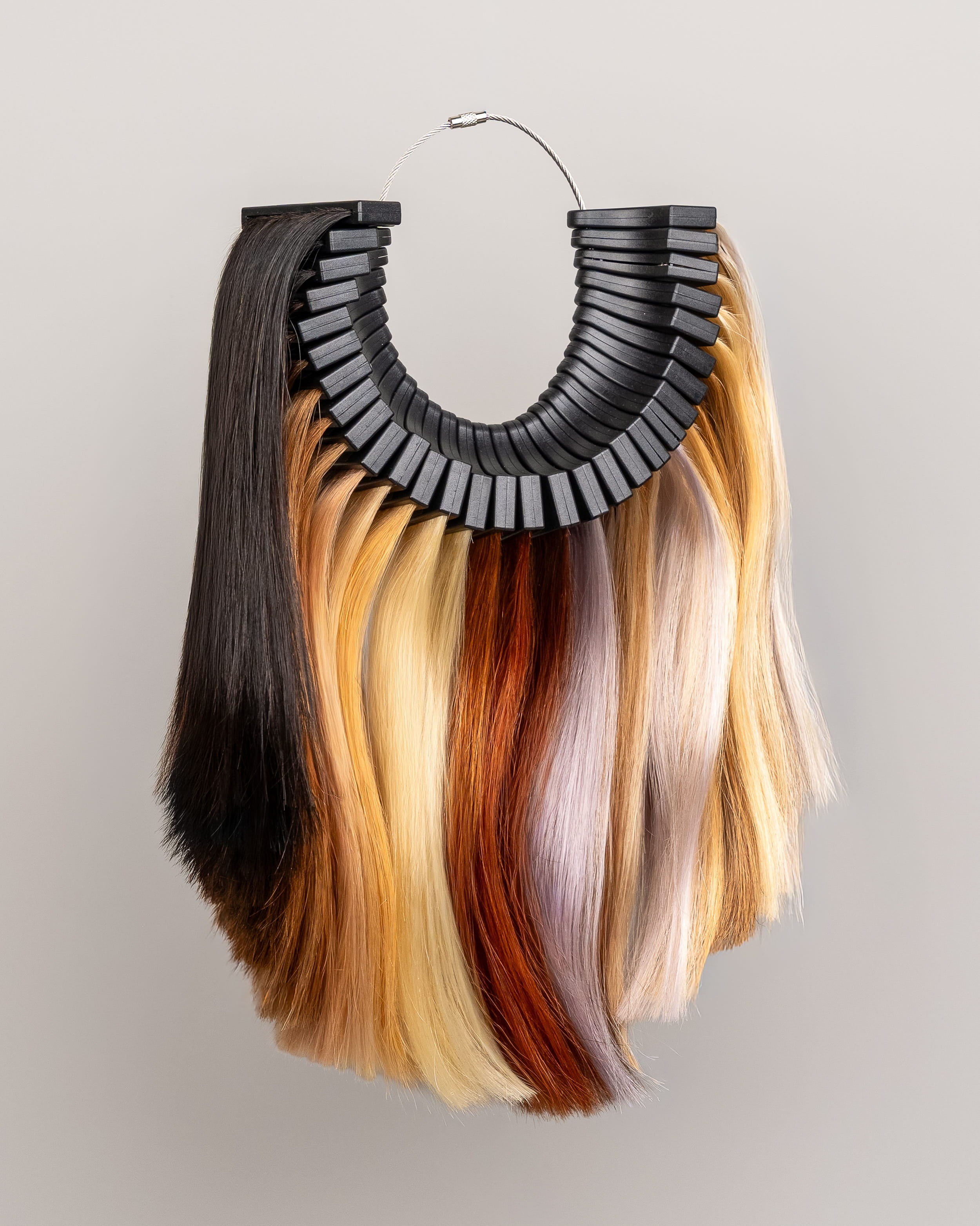Diamond Human Hair Color Ring – 30 Shades Professional Color Matching Tool for Hair Extensions