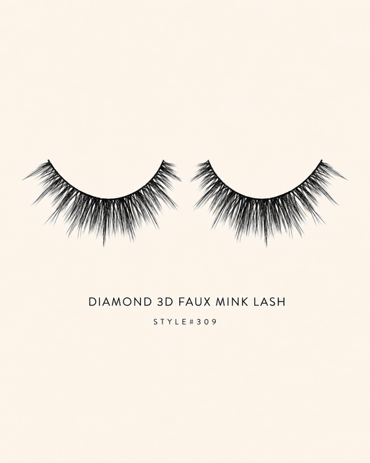 Diamond 3D Faux Mink Lashes Style #309 – Voluminous, Multi-Layered, Reusable, Dramatic Full Glam