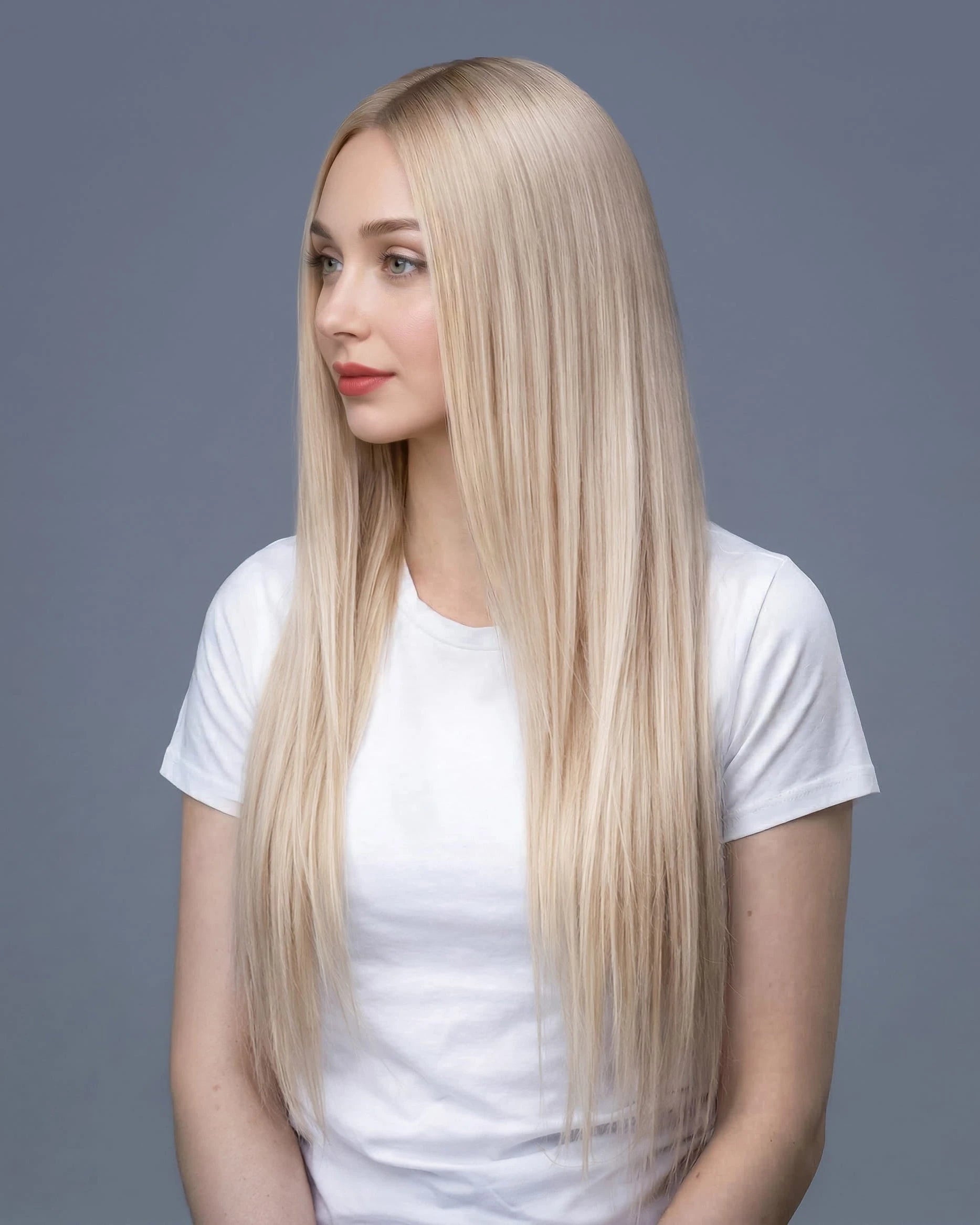 Clip-In Hair Extensions Ash Blonde with Strawberry Blonde #18/22