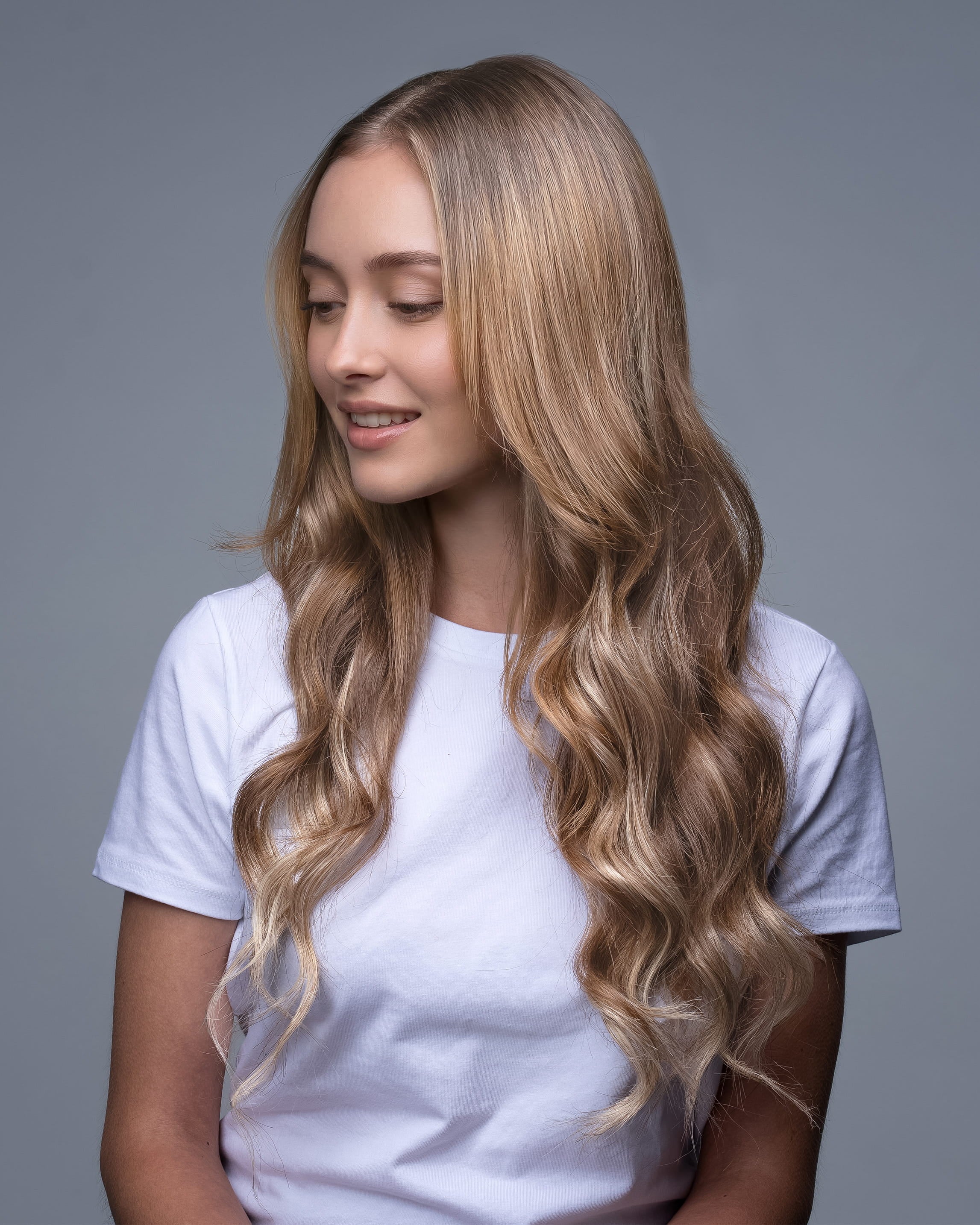 Clip-In Hair Extensions Medium Brown with Platinum Blonde #4/613