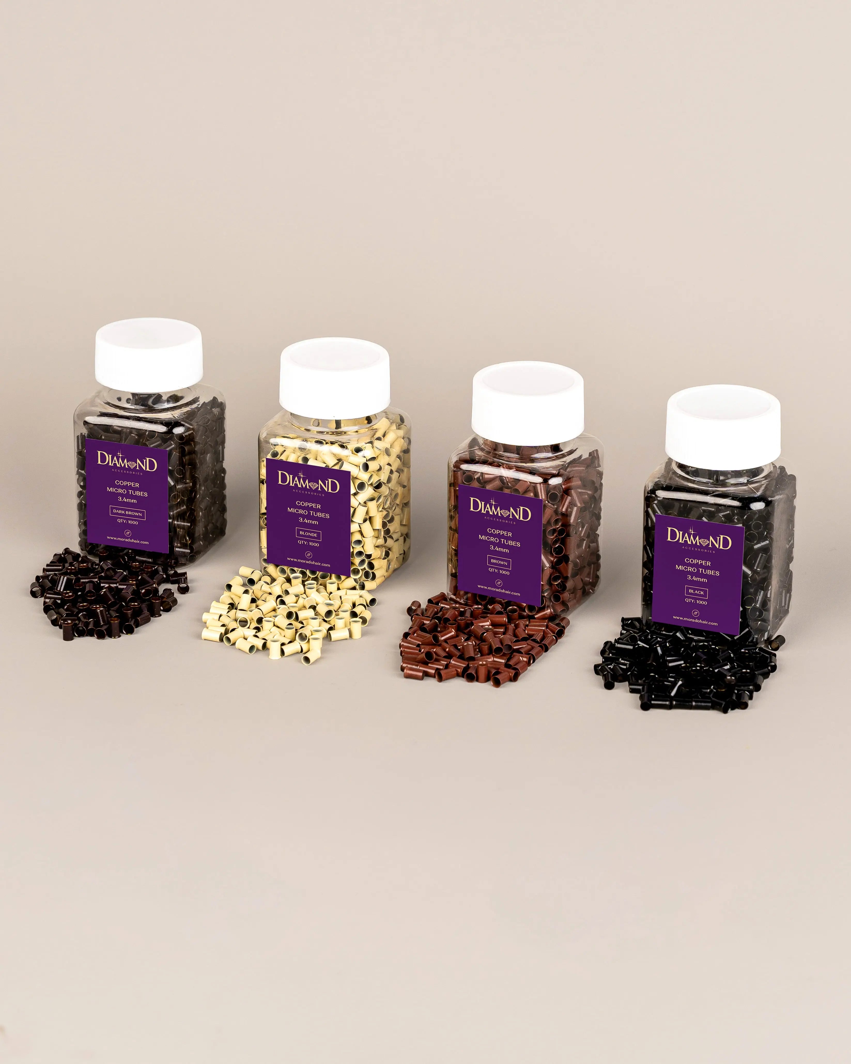 Copper Flare Beads Silicone Free (I-Tip) - Morado Hair