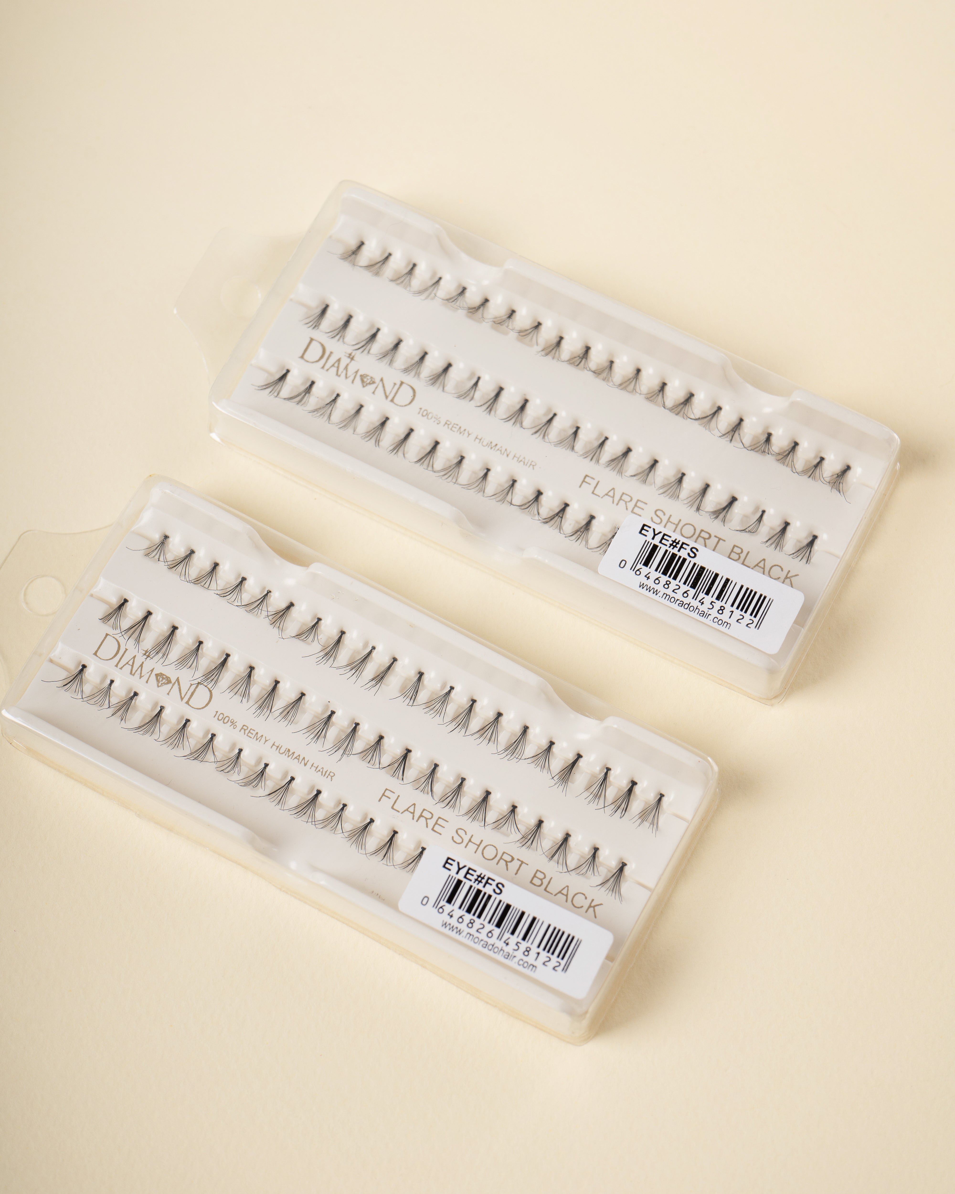 Diamond 100% Human Hair Eyelashes Style Flare Long Black – Handmade, Natural Look, Soft Bands, Reusable Lashes