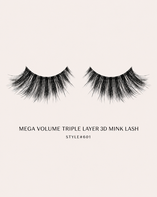 Diamond Mega Volume 3D Faux Mink Lashes  Style #601 – Wispy, Fluttery, Reusable, Dramatic Full Volume